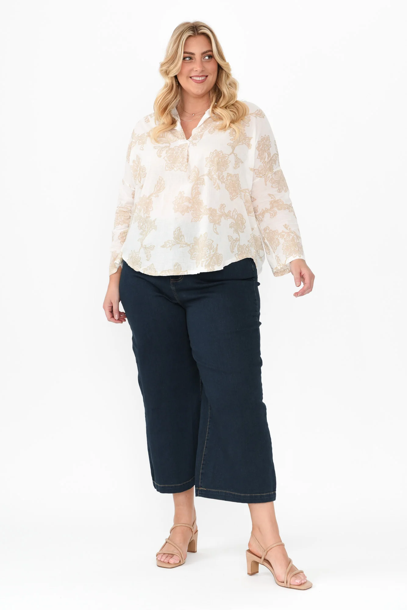 Tabitha Blue Denim Crop Jeans