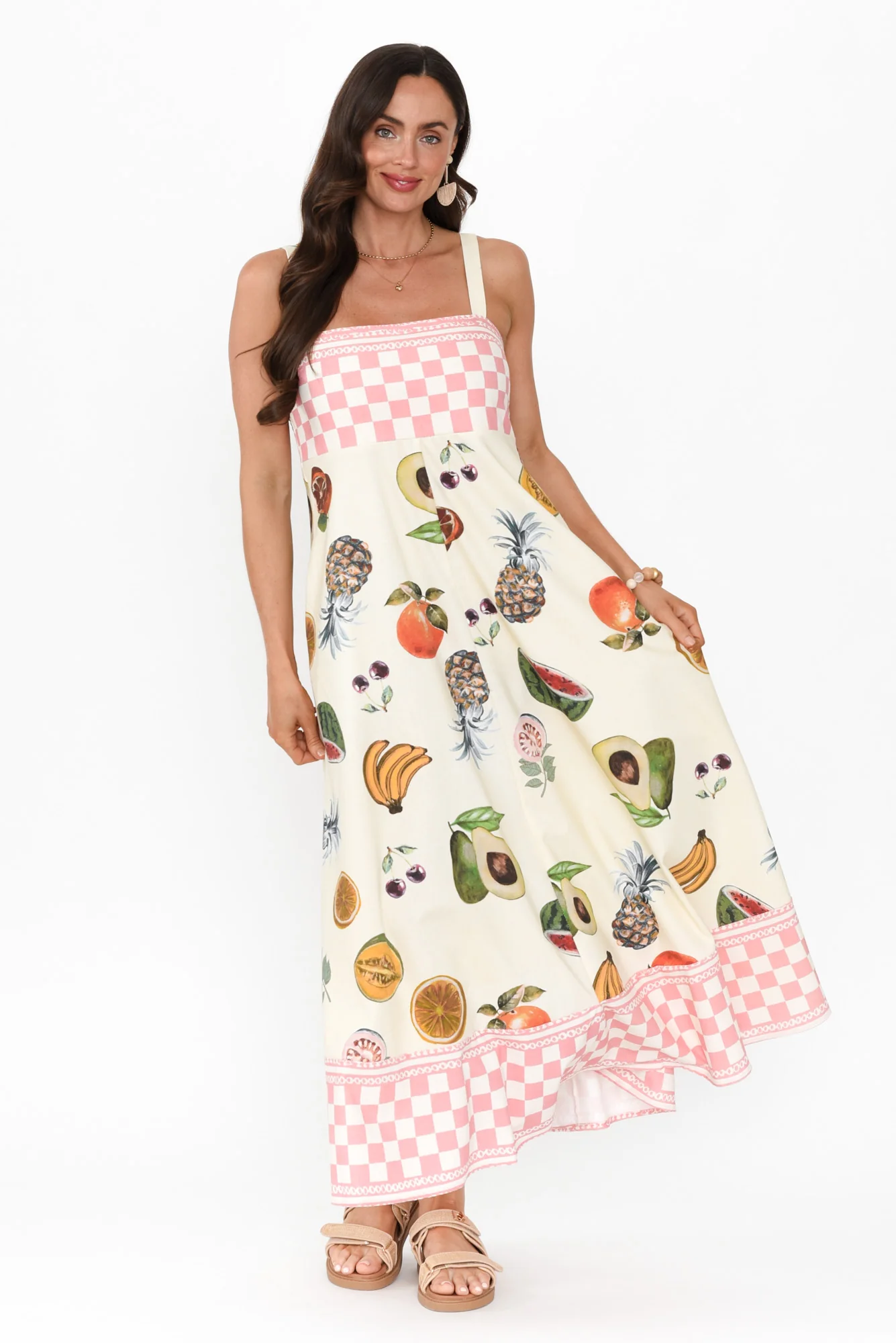 Karris Pink Harvest Linen Blend Dress