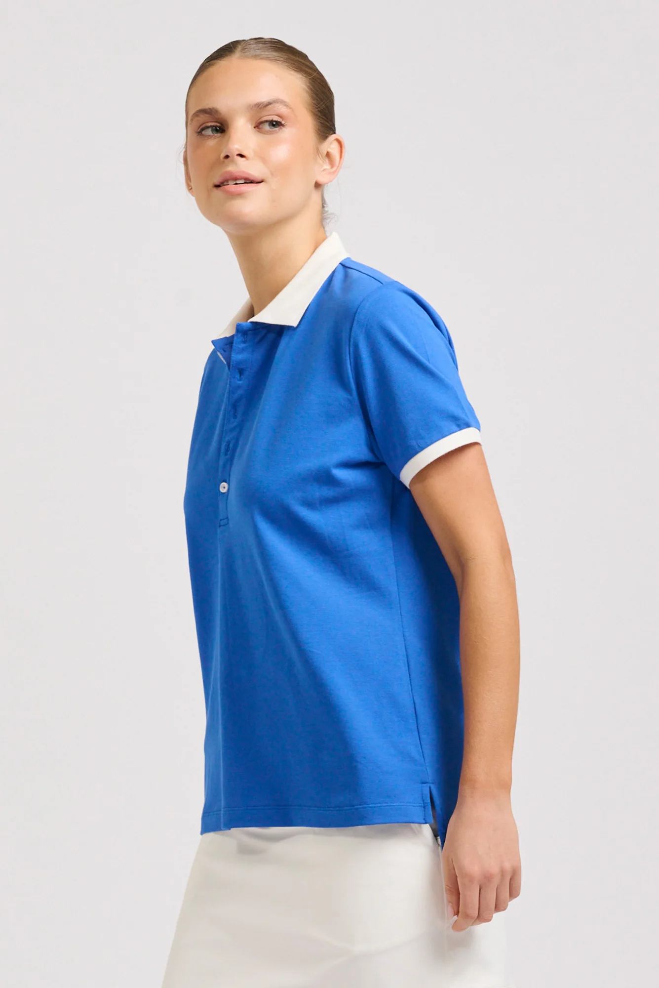 Wickham Cobalt Trim Cotton Polo