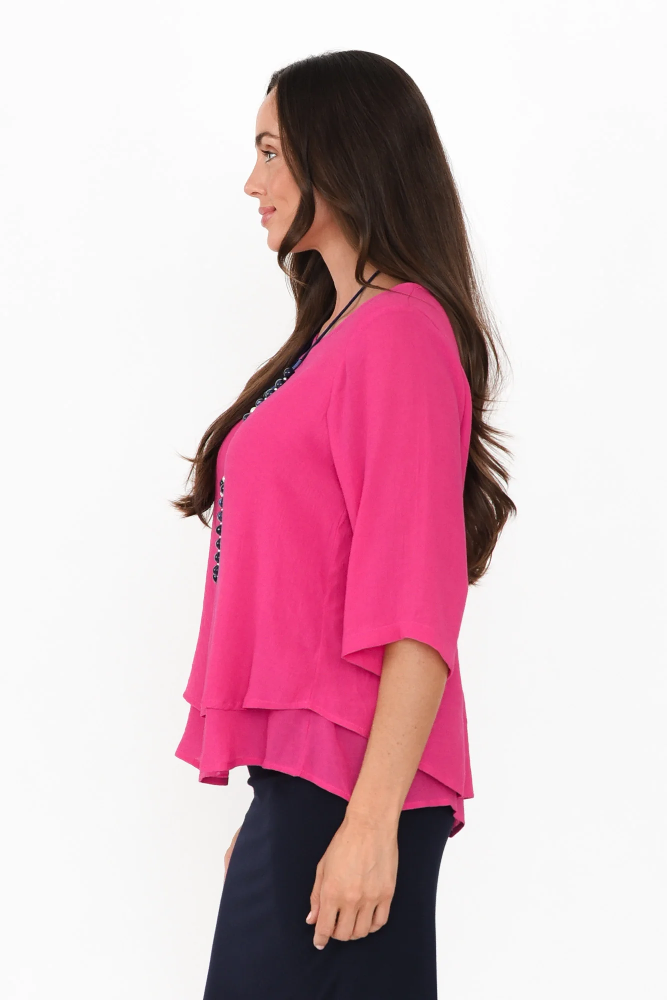 Liora Fuchsia Layered Top