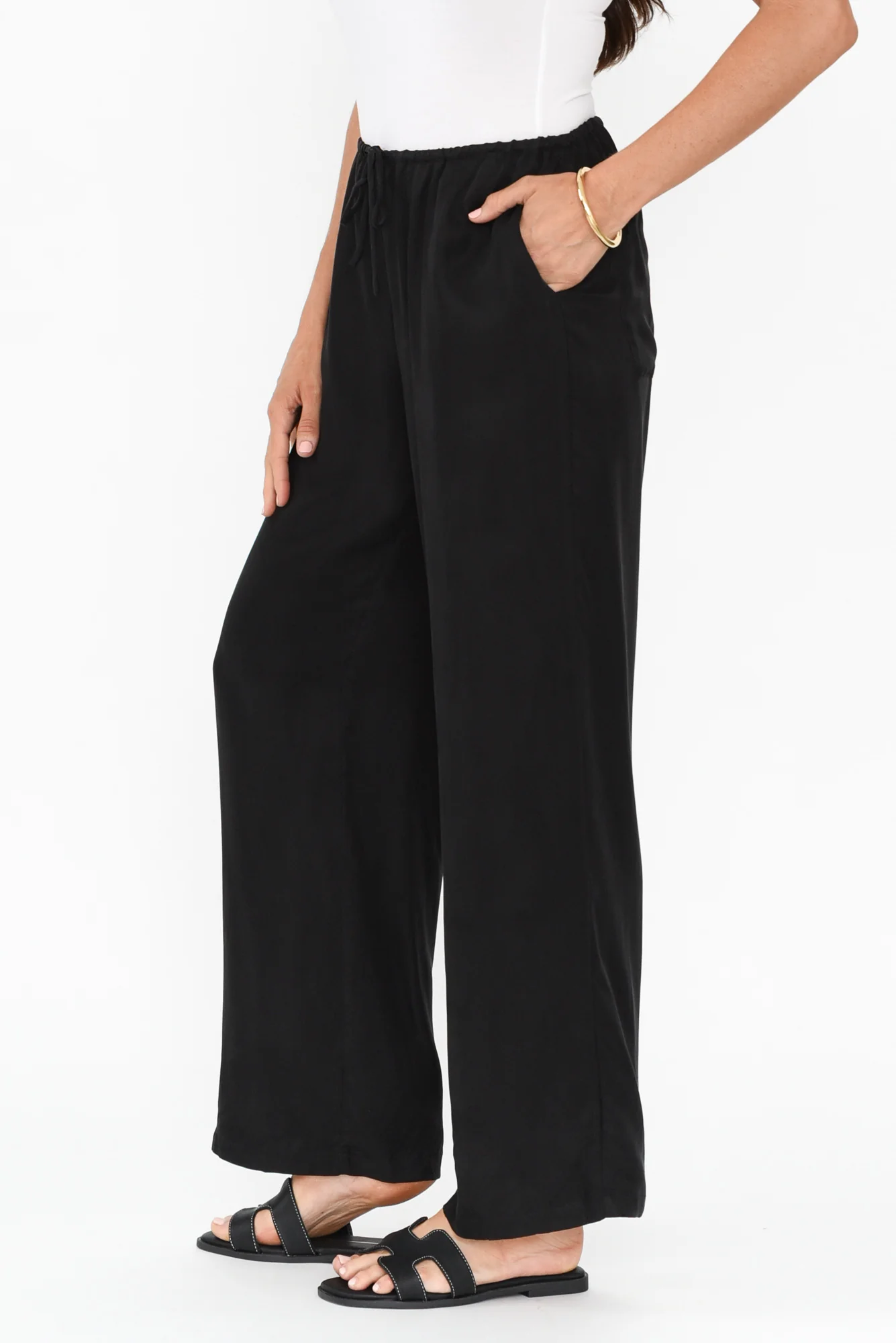 Stevie Black Cupro Pants