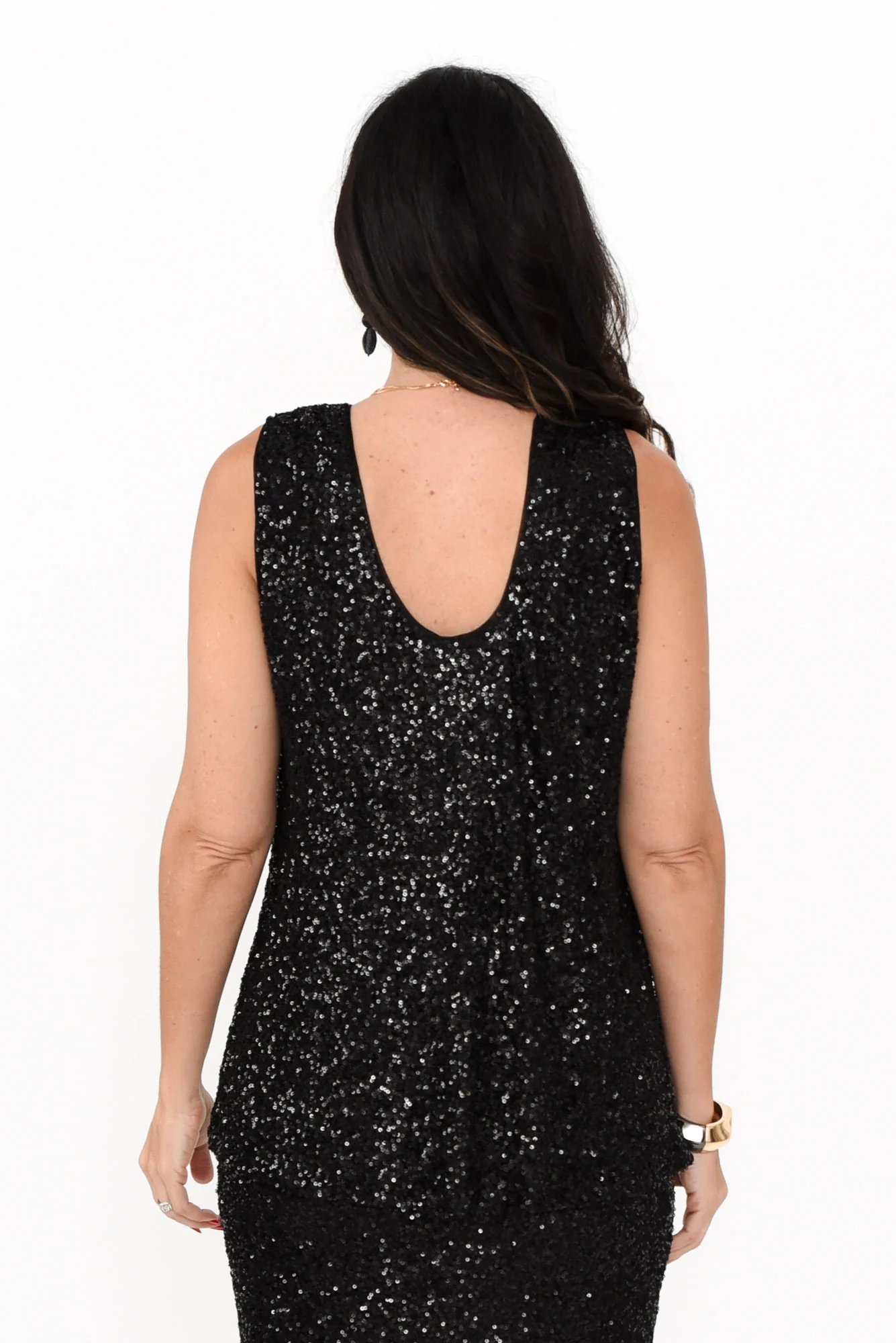 Showstopper Black Sequin Tank