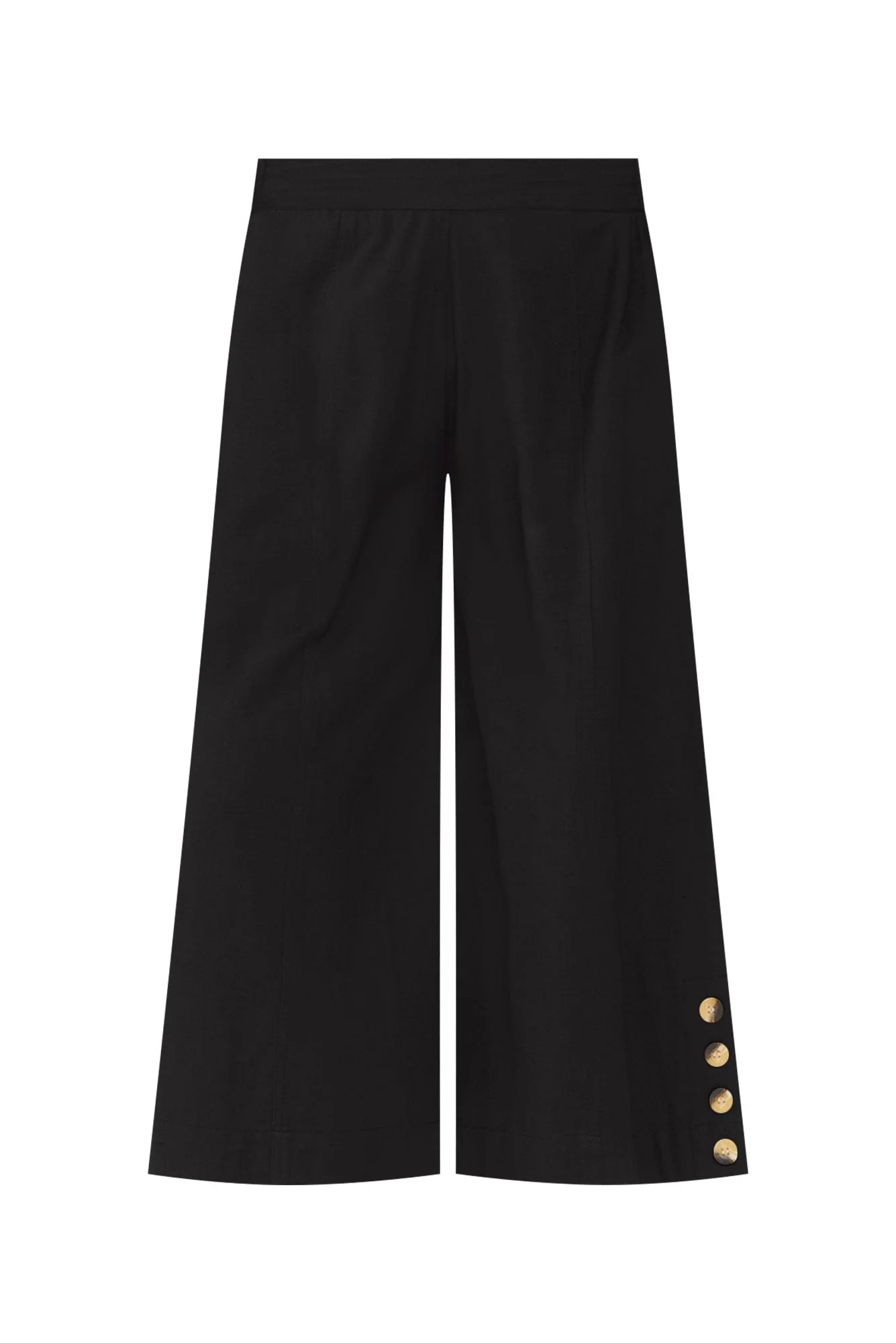 Kishan Black Cotton Blend Pants