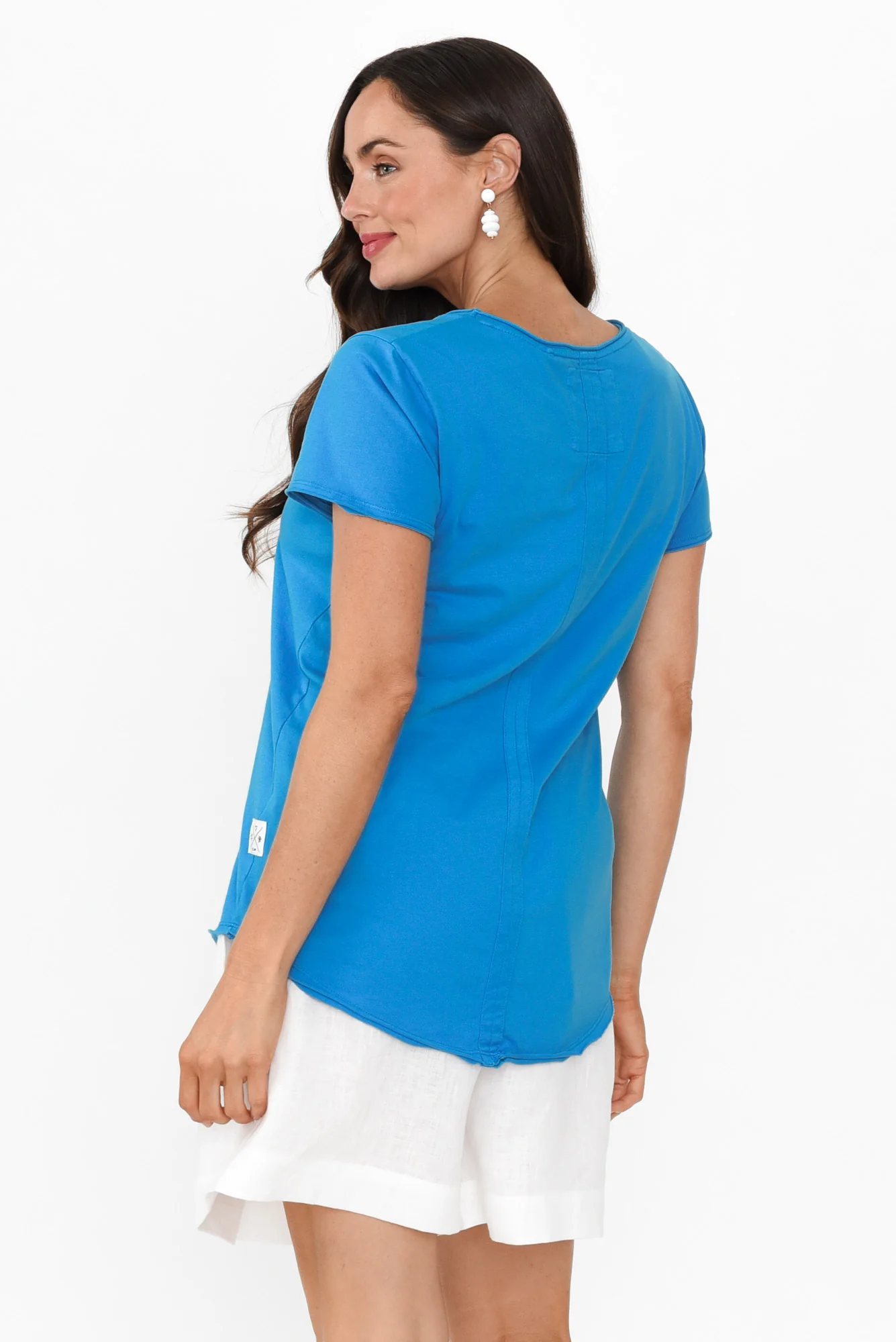 Cobalt Cotton Fundamental Vee Tee