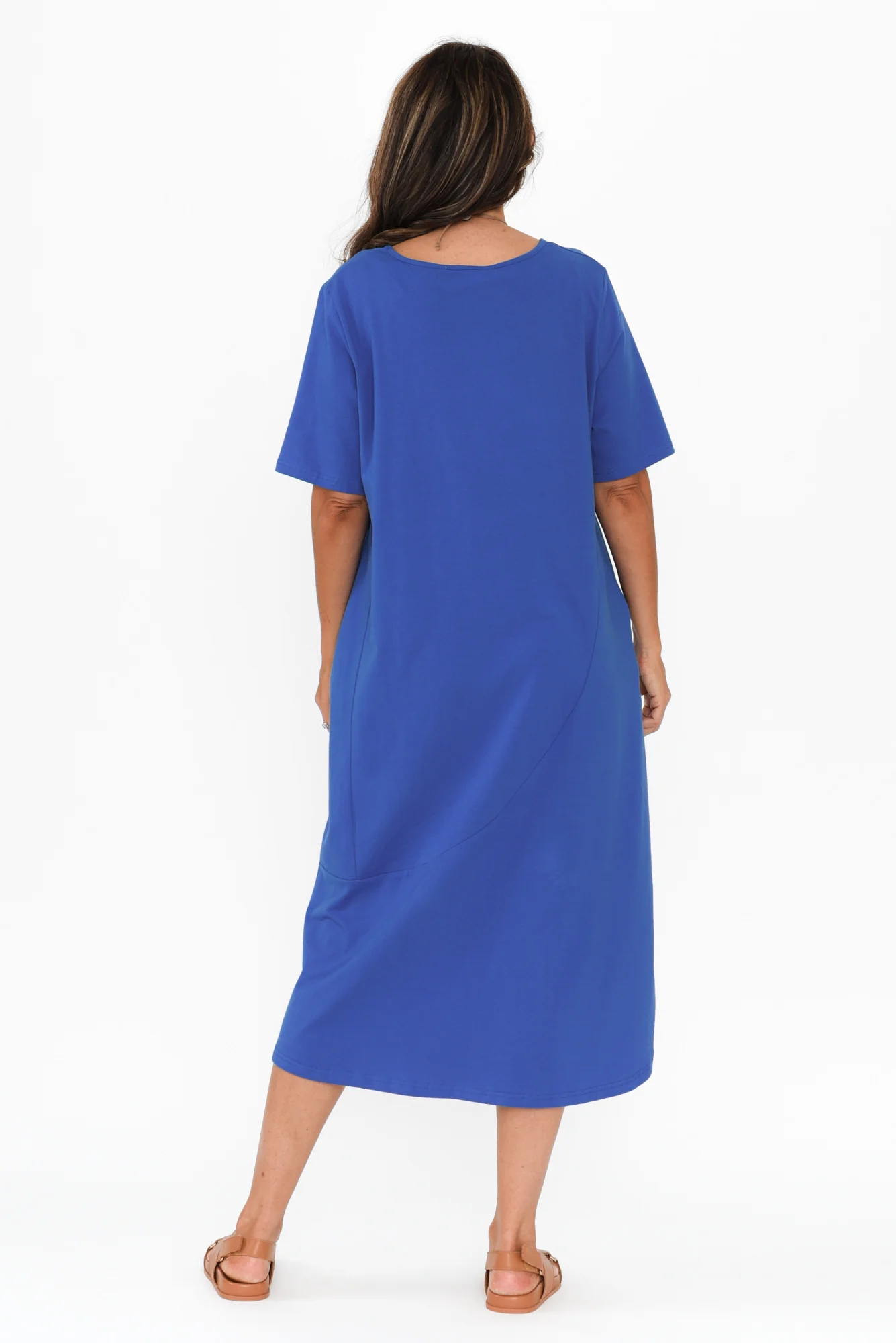 Bronte Cobalt Cotton Tee Dress