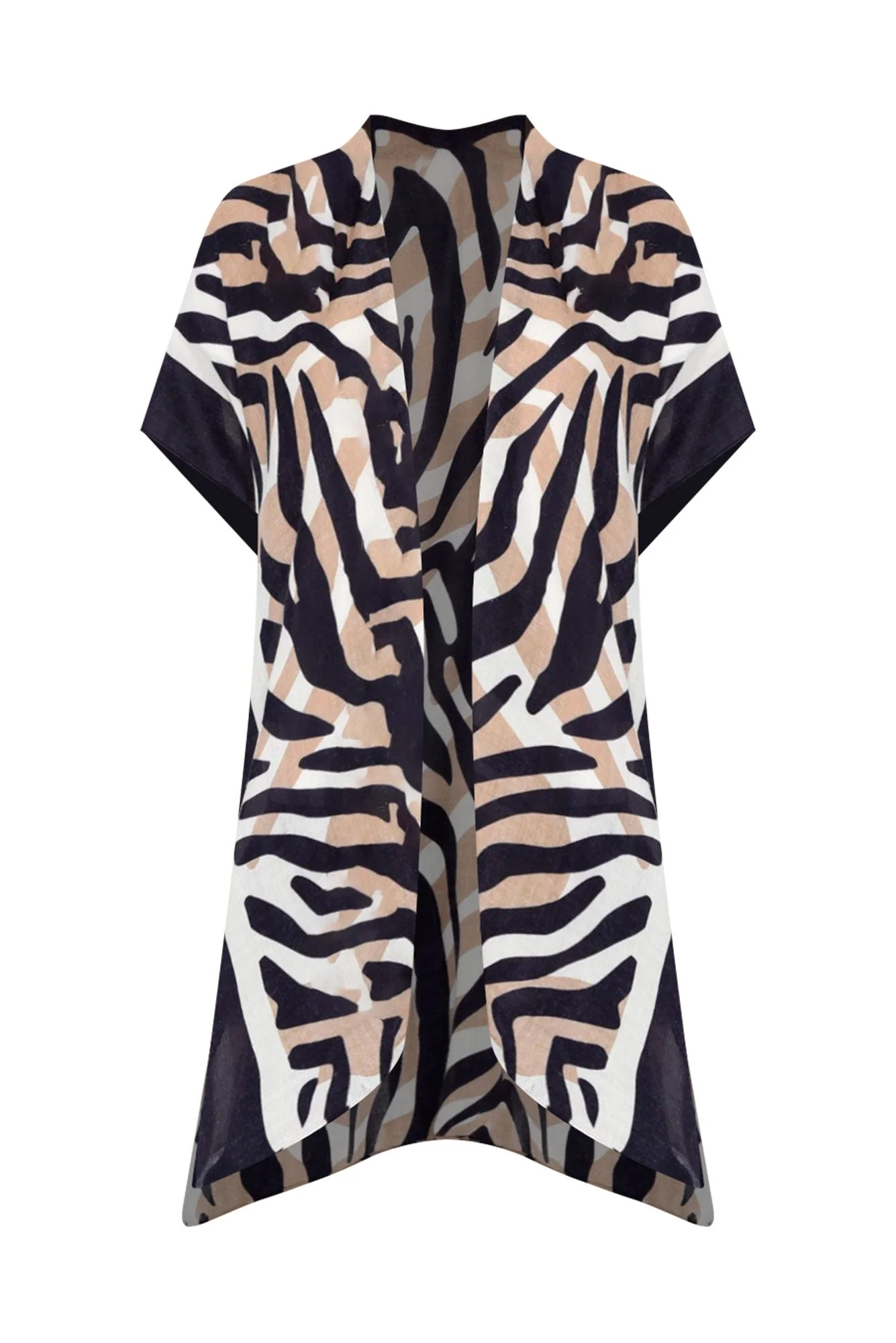Shontay Black Zebra Kimono