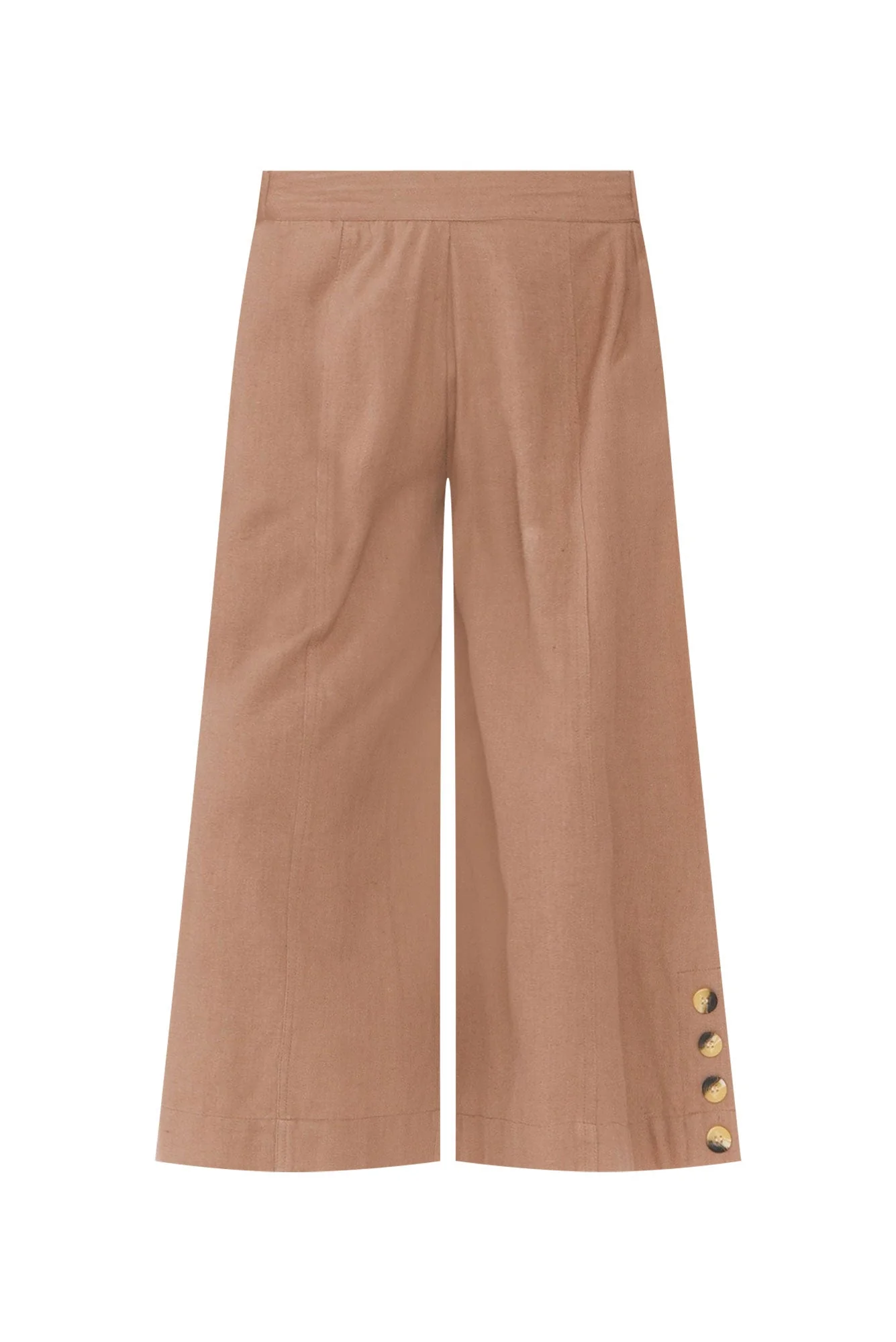 Kishan Mocha Cotton Blend Pants