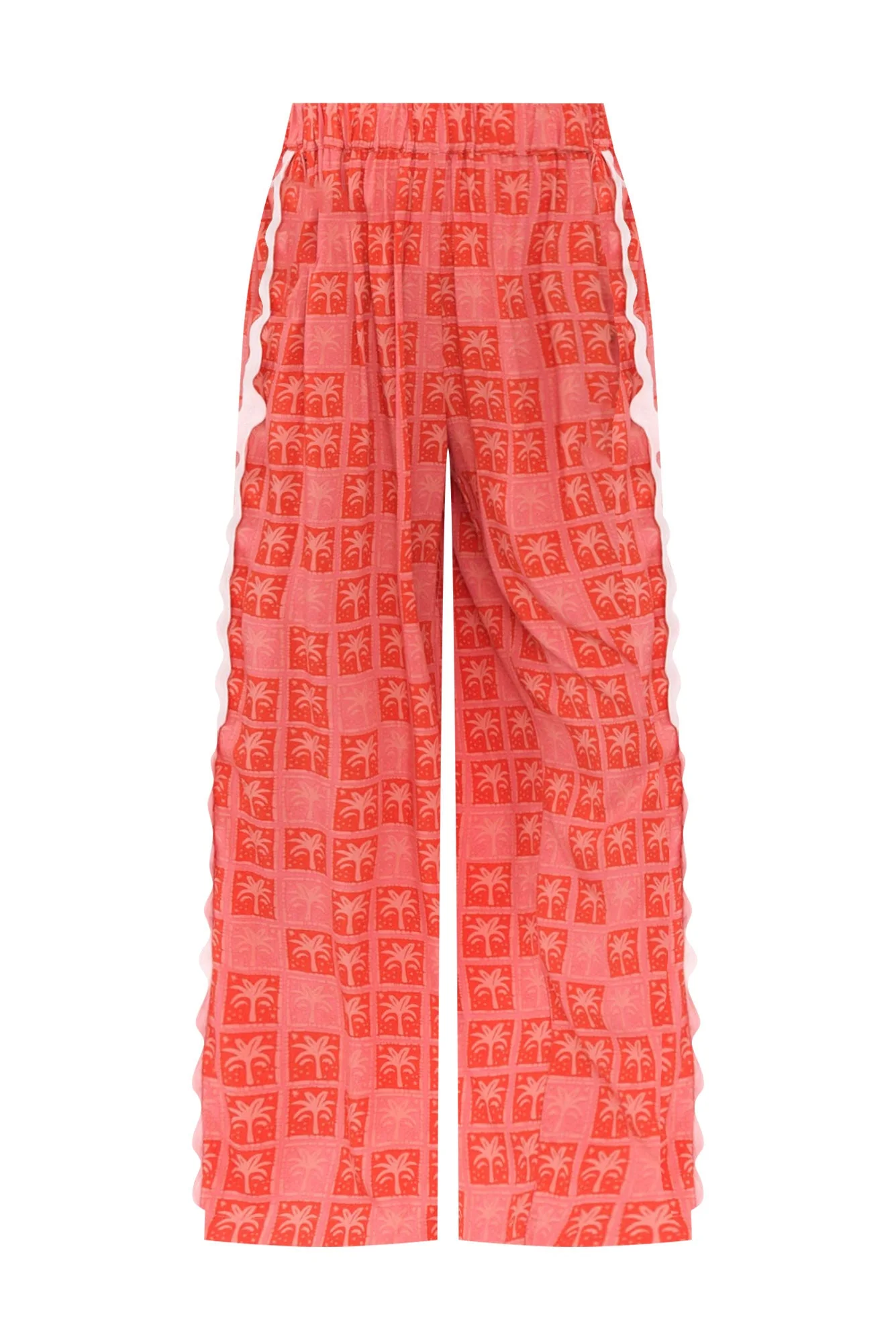Placida Pink Palm Wide Leg Pants