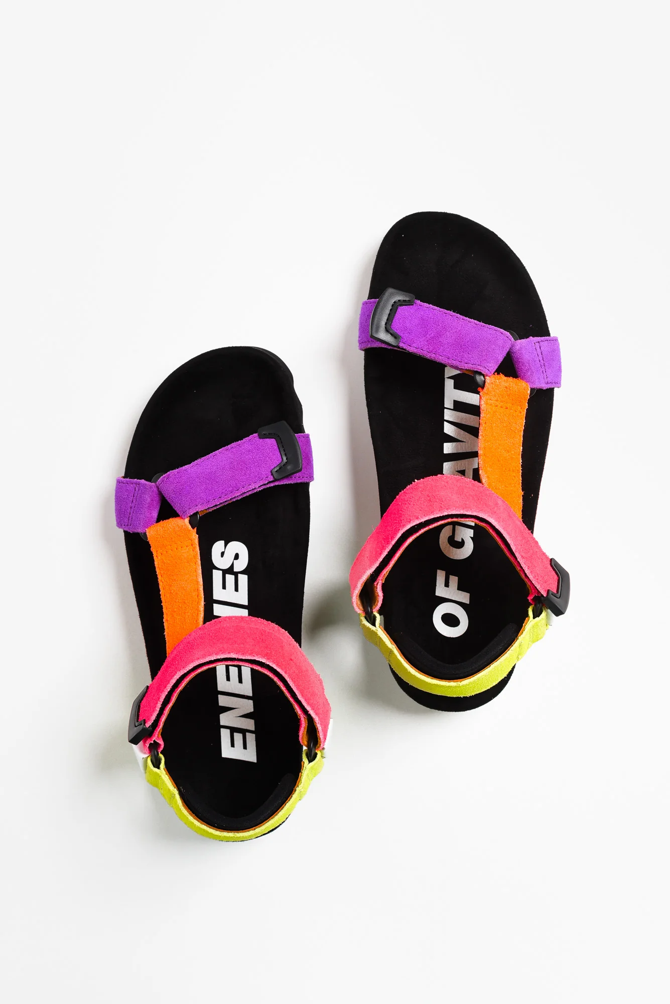 Cohen Neon Pop Suede Velcro Sandal