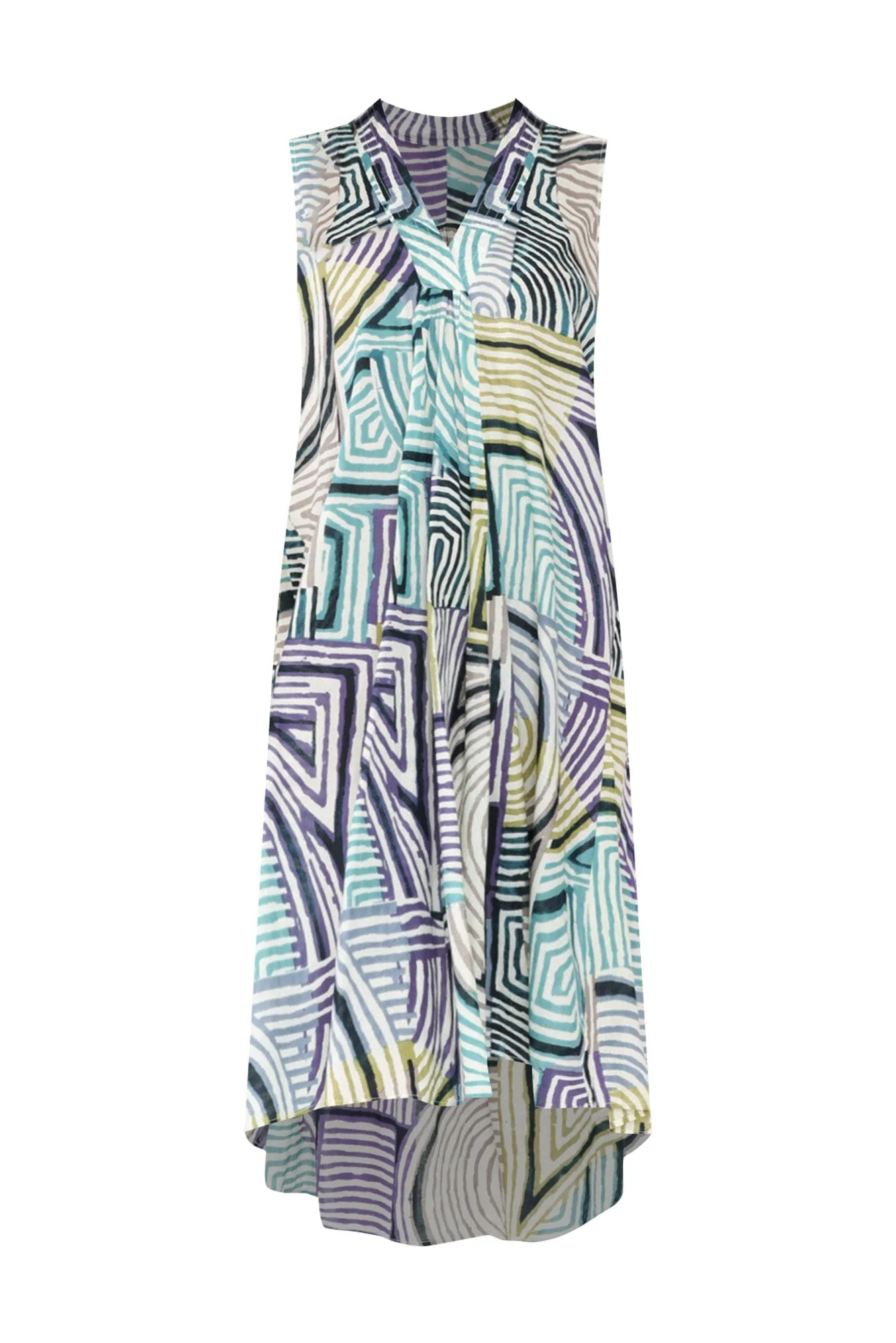 Claudia Green Ripple Cotton Dress