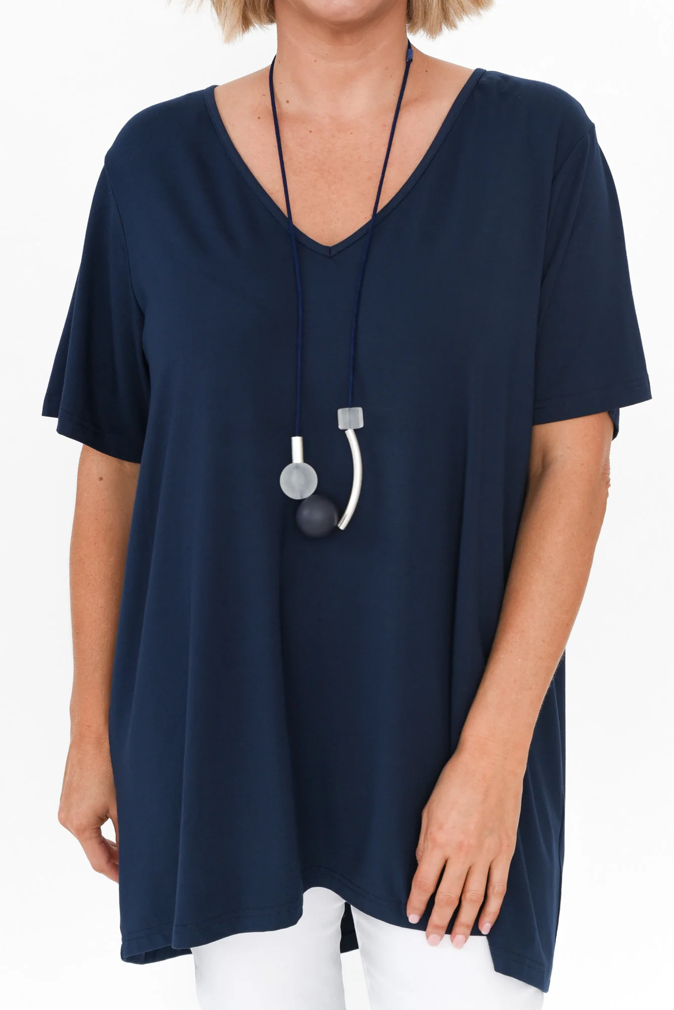 Novella Navy Bamboo Top