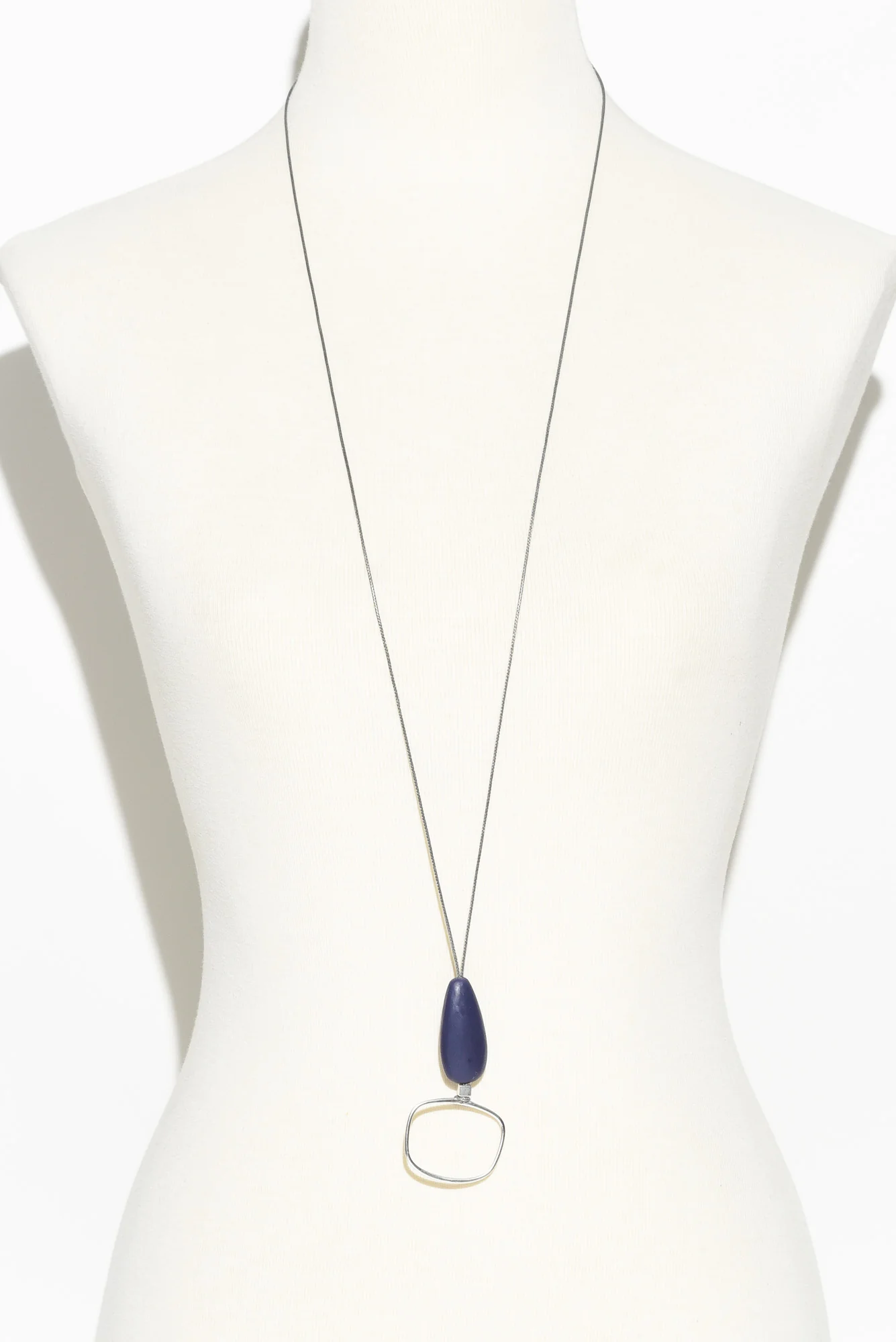 Pandora Navy Teardrop Pendant Necklace