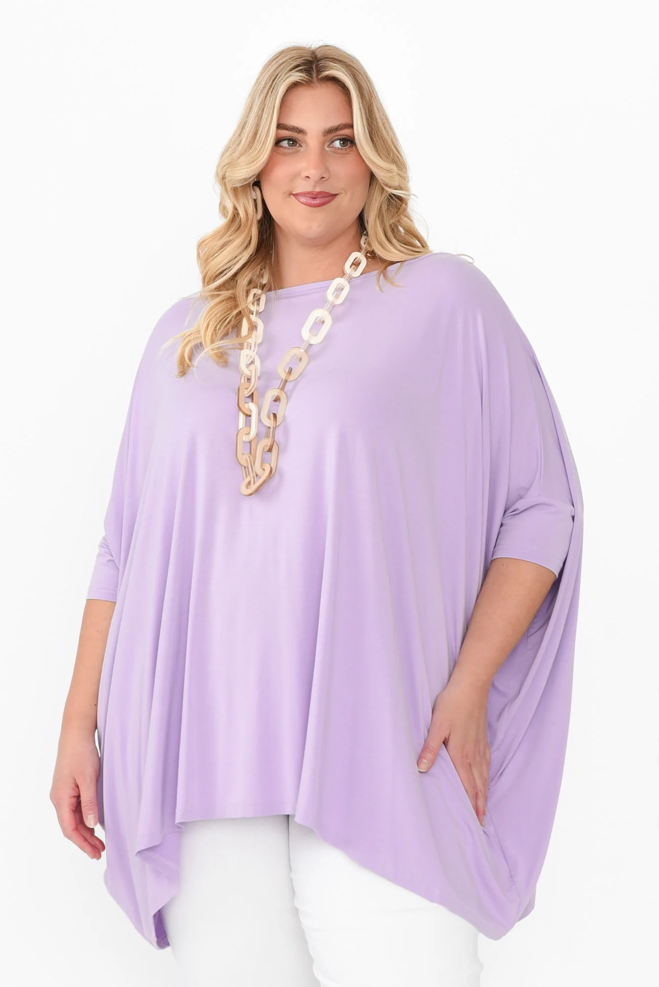 Kelsier Lilac Bamboo Batwing Top