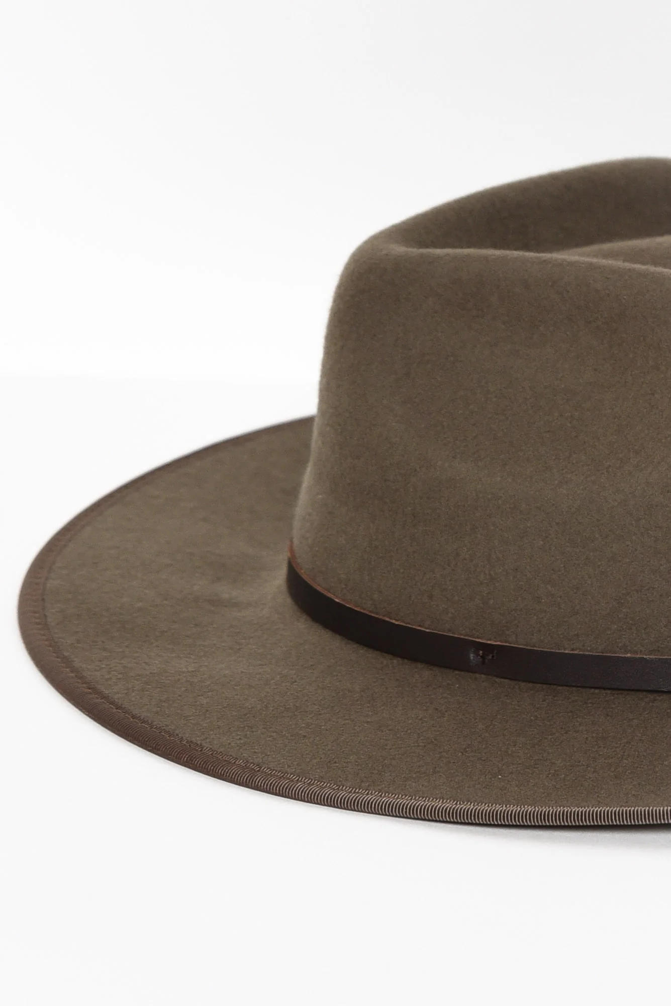 Meribel Taupe Wide Brim Fedora