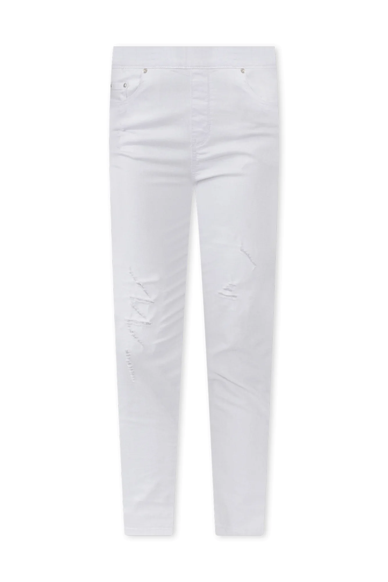 Zadie Distressed White Stretch Jeans