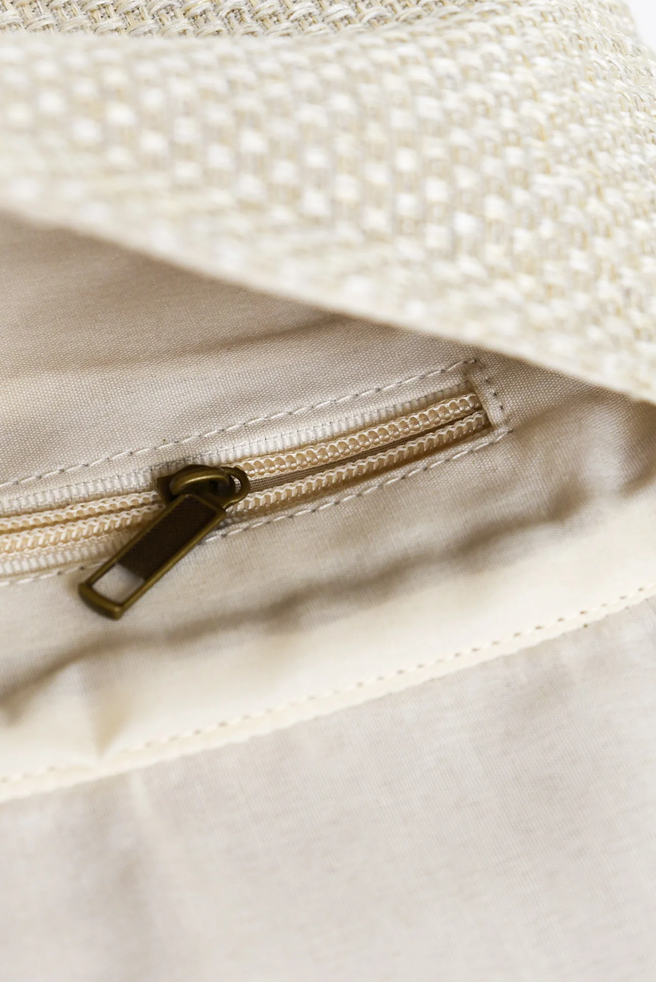 Maja Beige Beaded Clutch