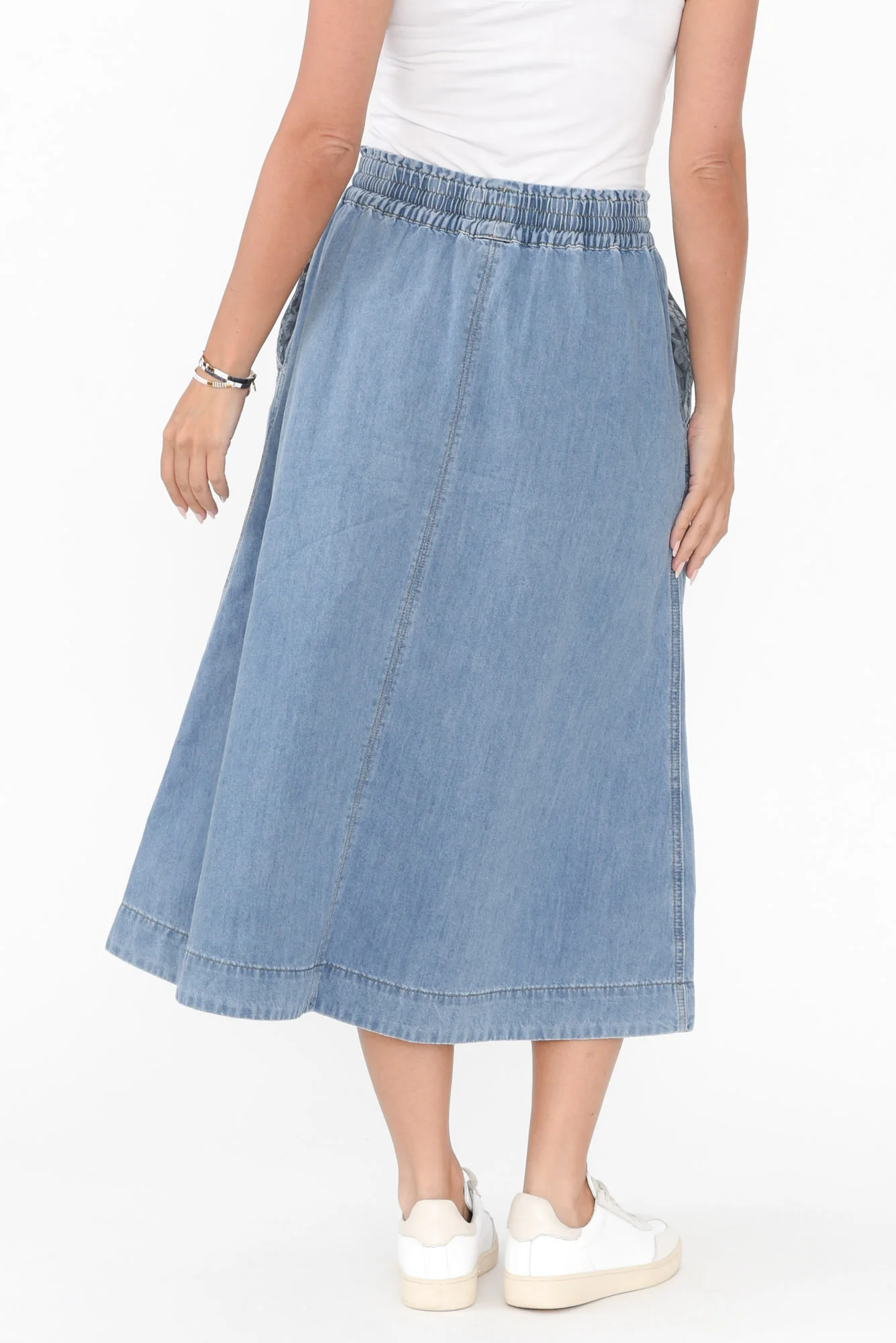 Greta Light Denim Skirt
