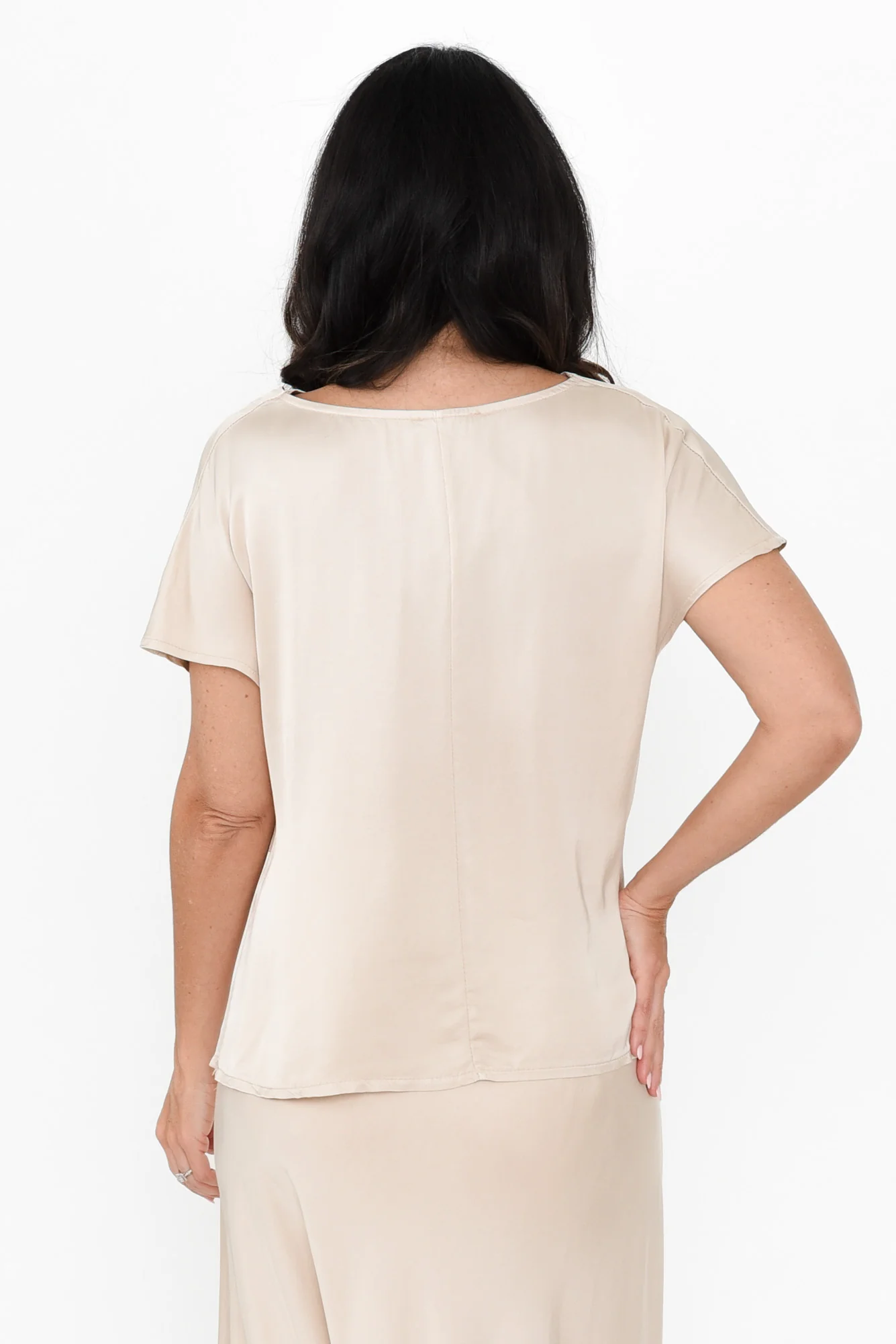 Tayla Champagne Tie Top