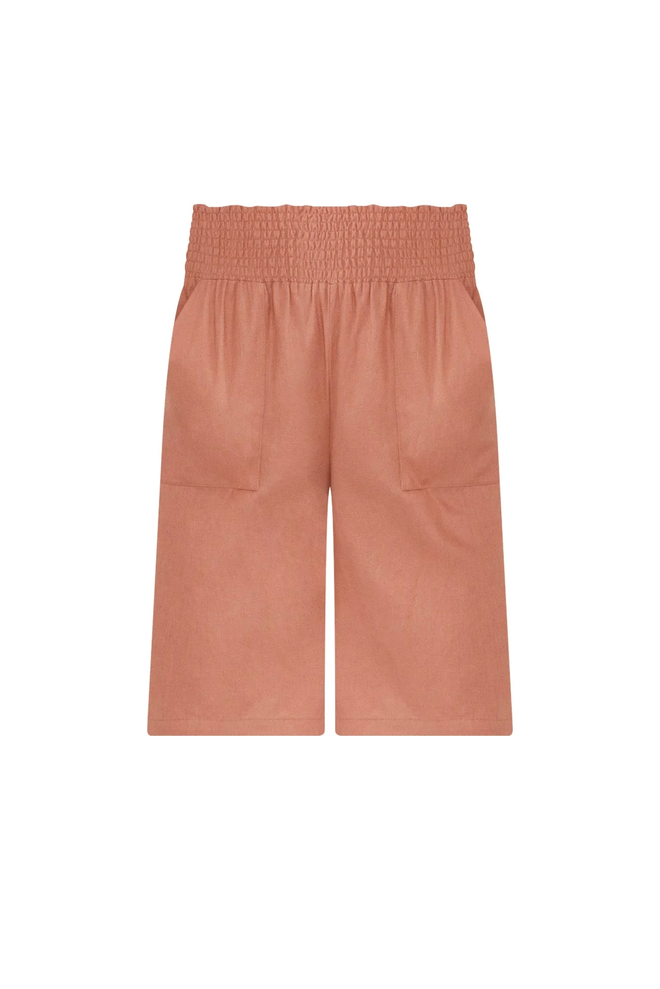 Leigh Rust Linen Blend Bermuda Shorts