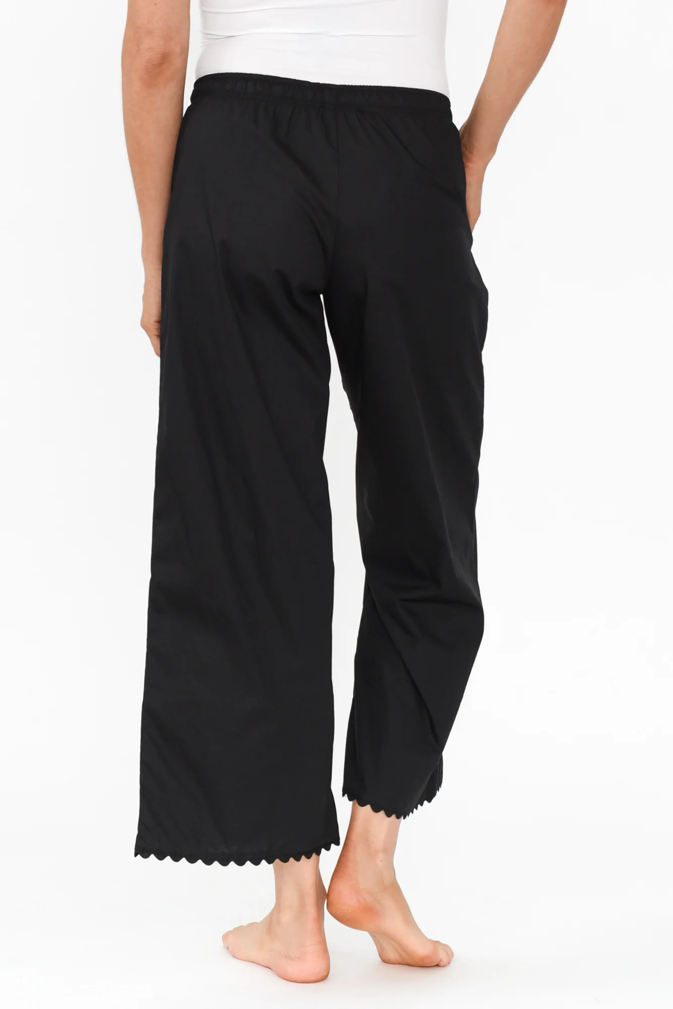 Elbie Black Cotton Pyjama Pants