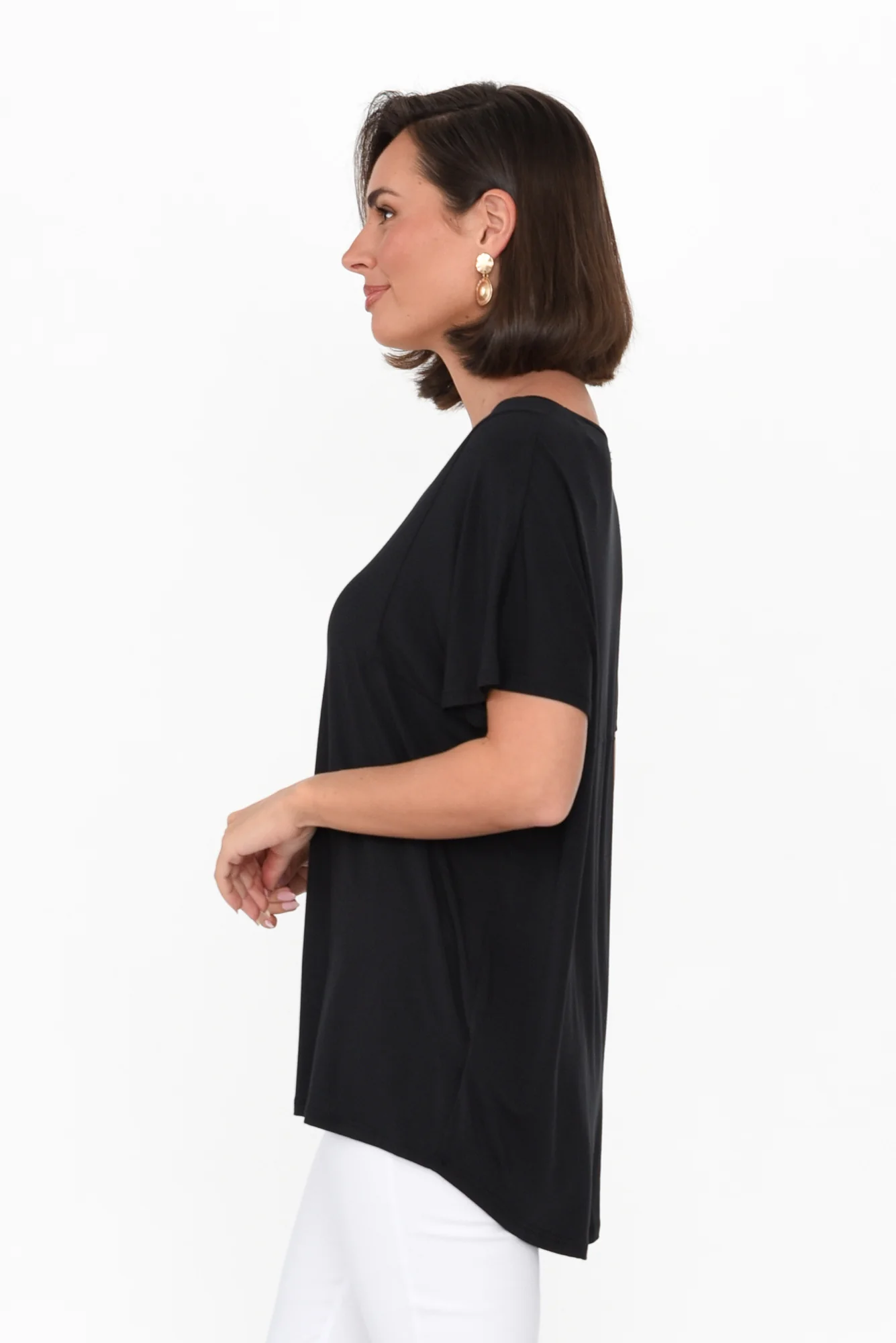 Ivy Black Micro Modal Swing Tee