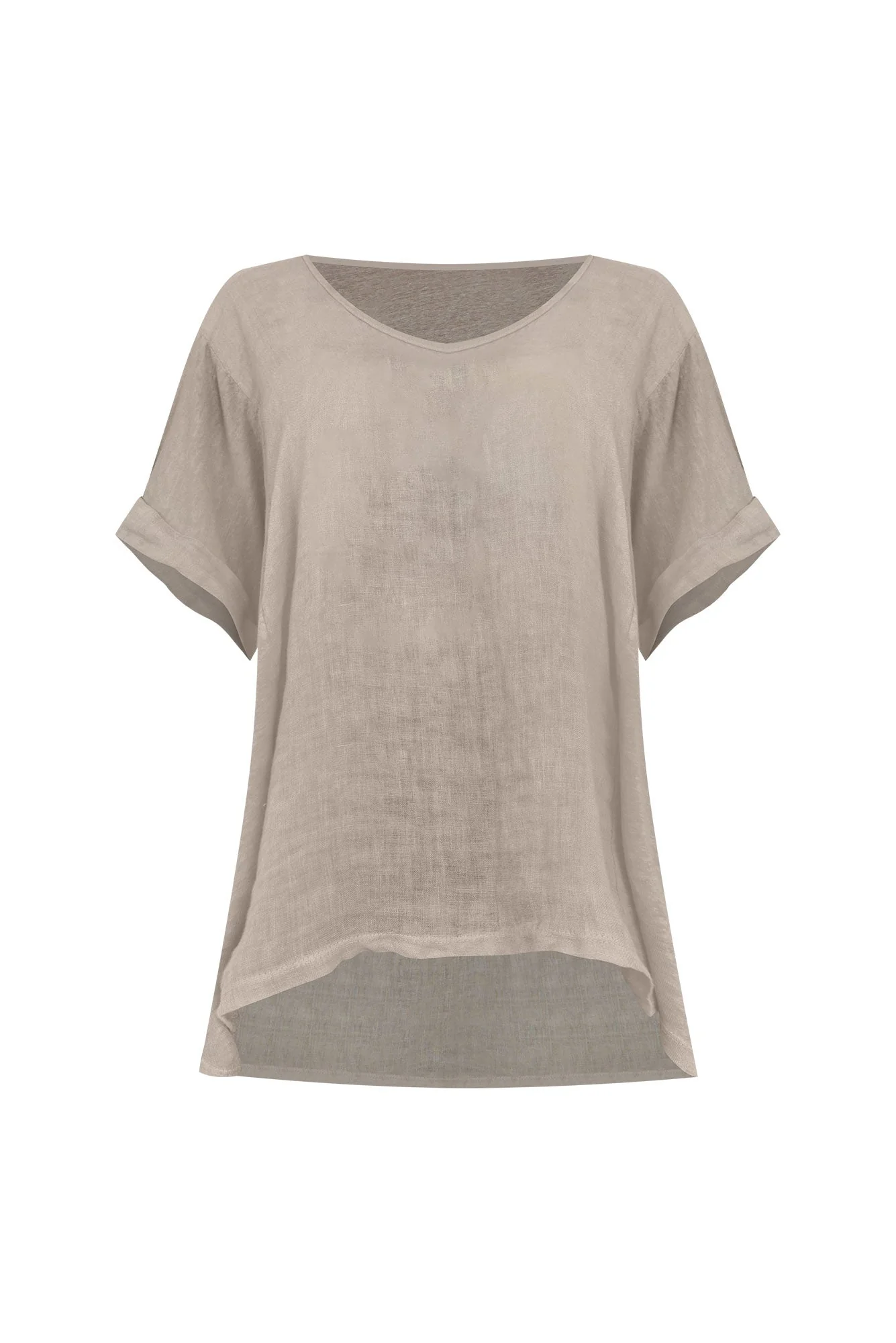 Oversized Anna Natural Linen Tee