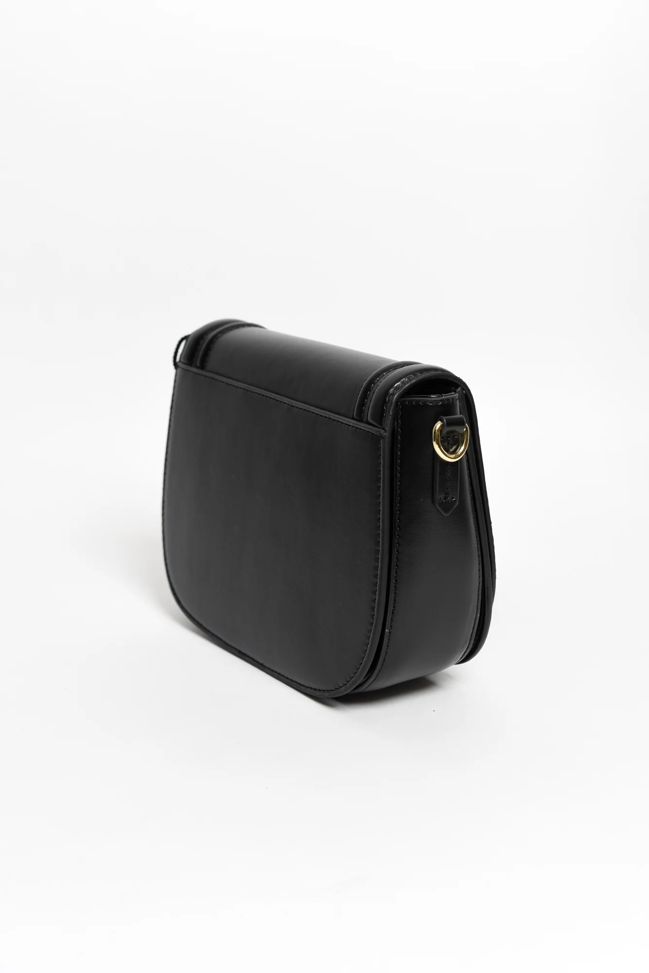 Dickens Black Leather Crossbody Bag