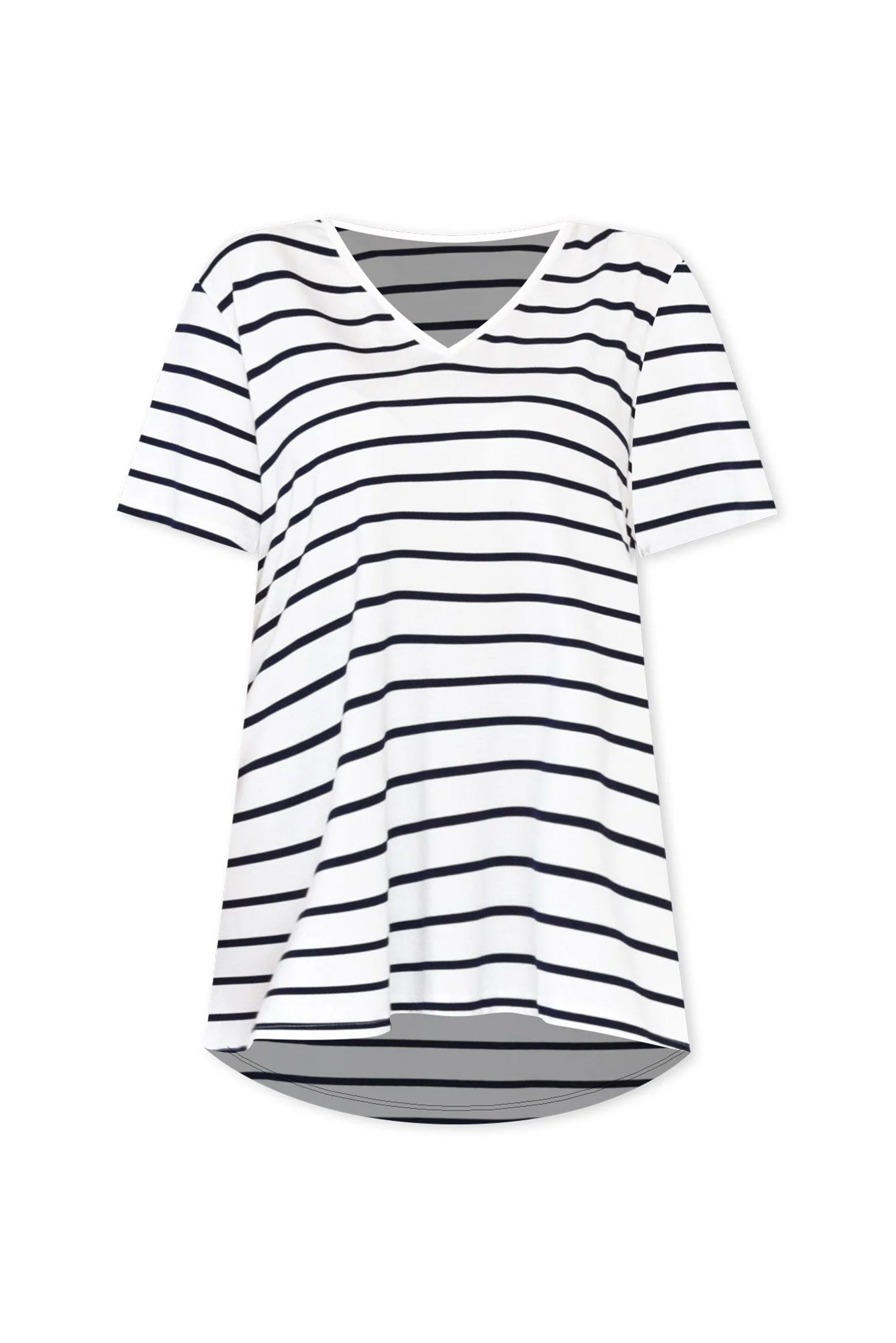 Novella White Stripe Bamboo Top