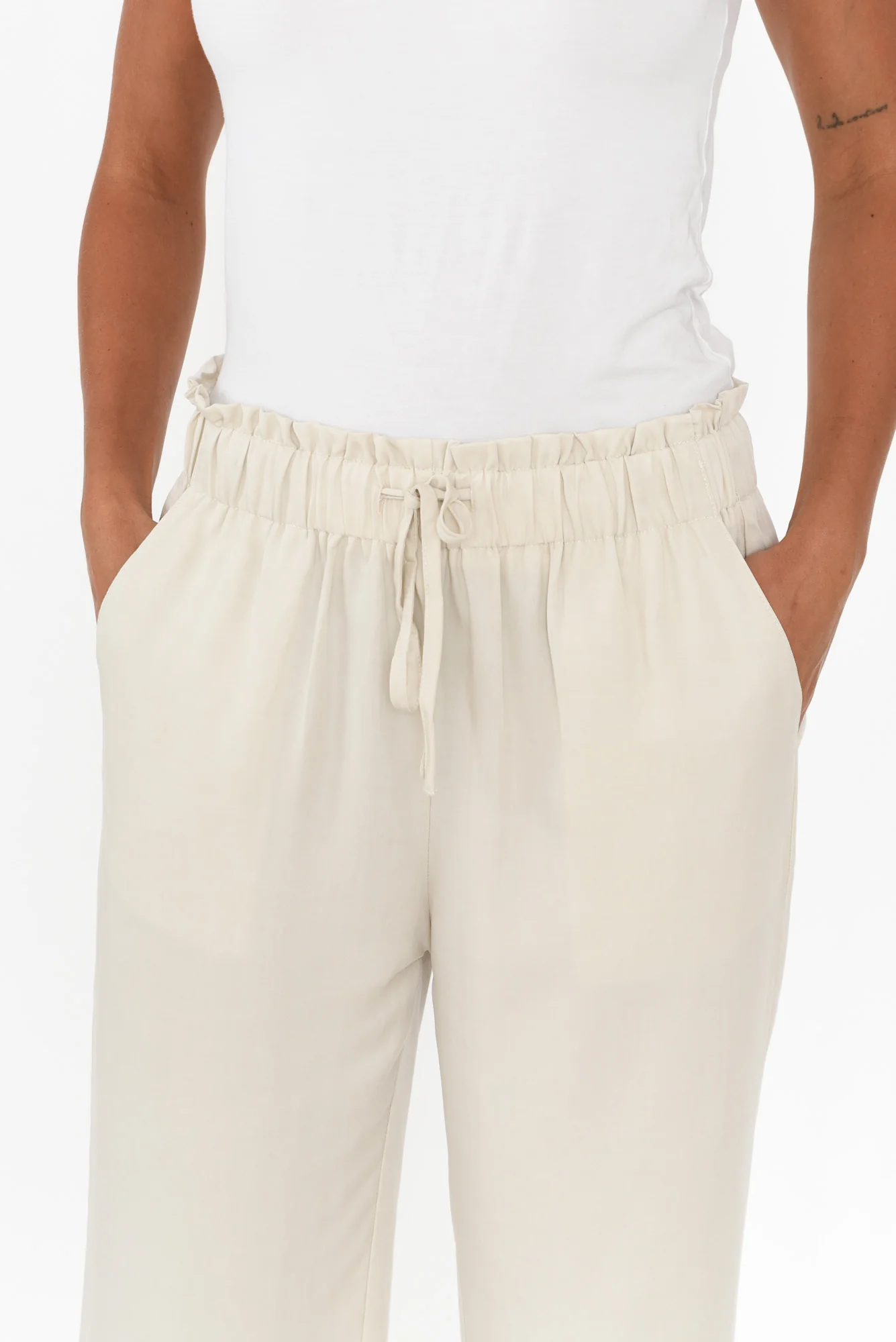 Vermont Ivory Drawstring Pants