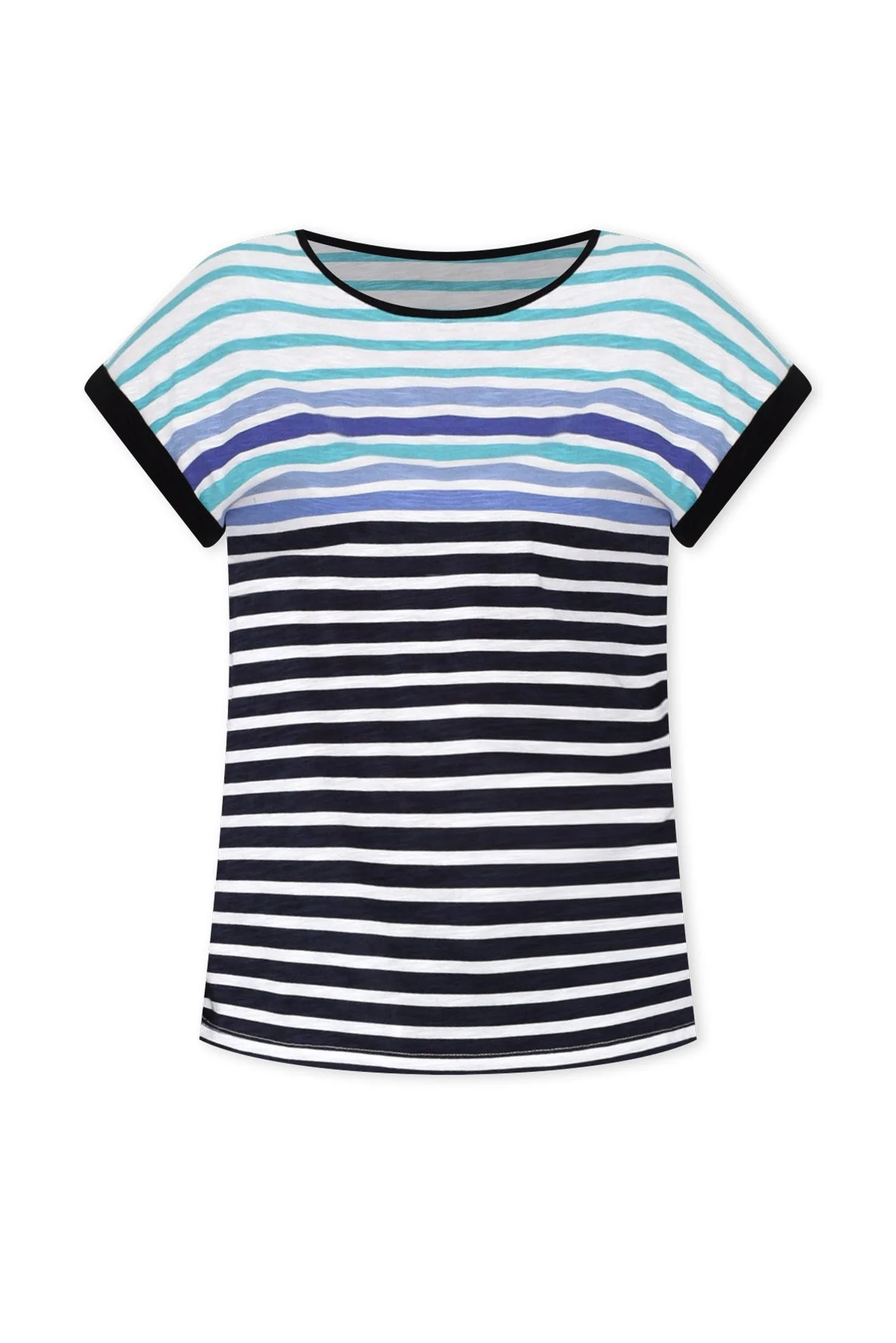 Gracie Blue Stripe Cotton Tee