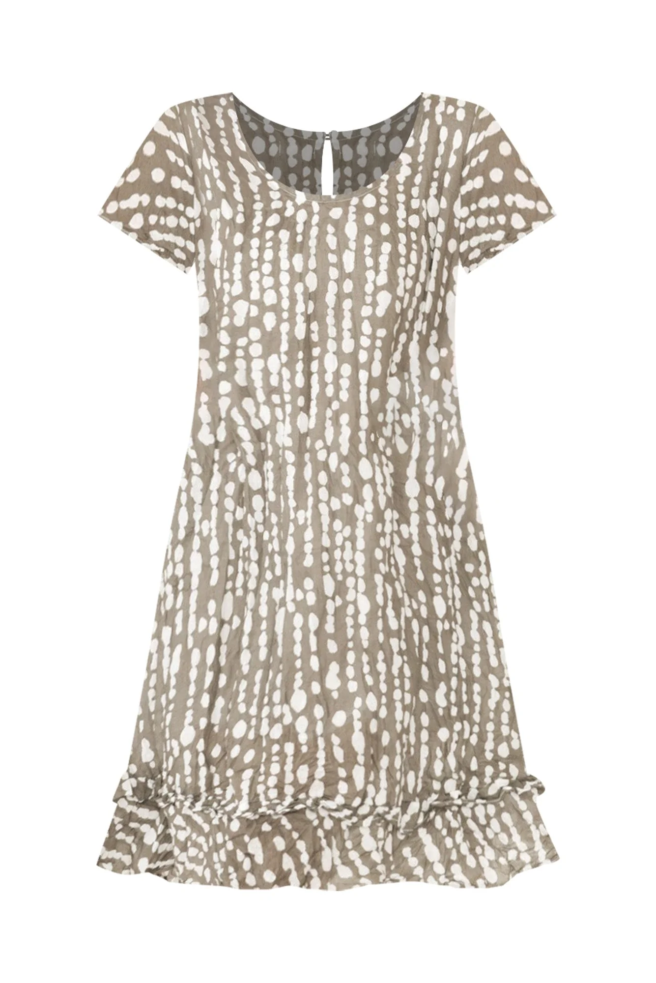 Lauren Grey Speckle Crinkle Cotton Dress