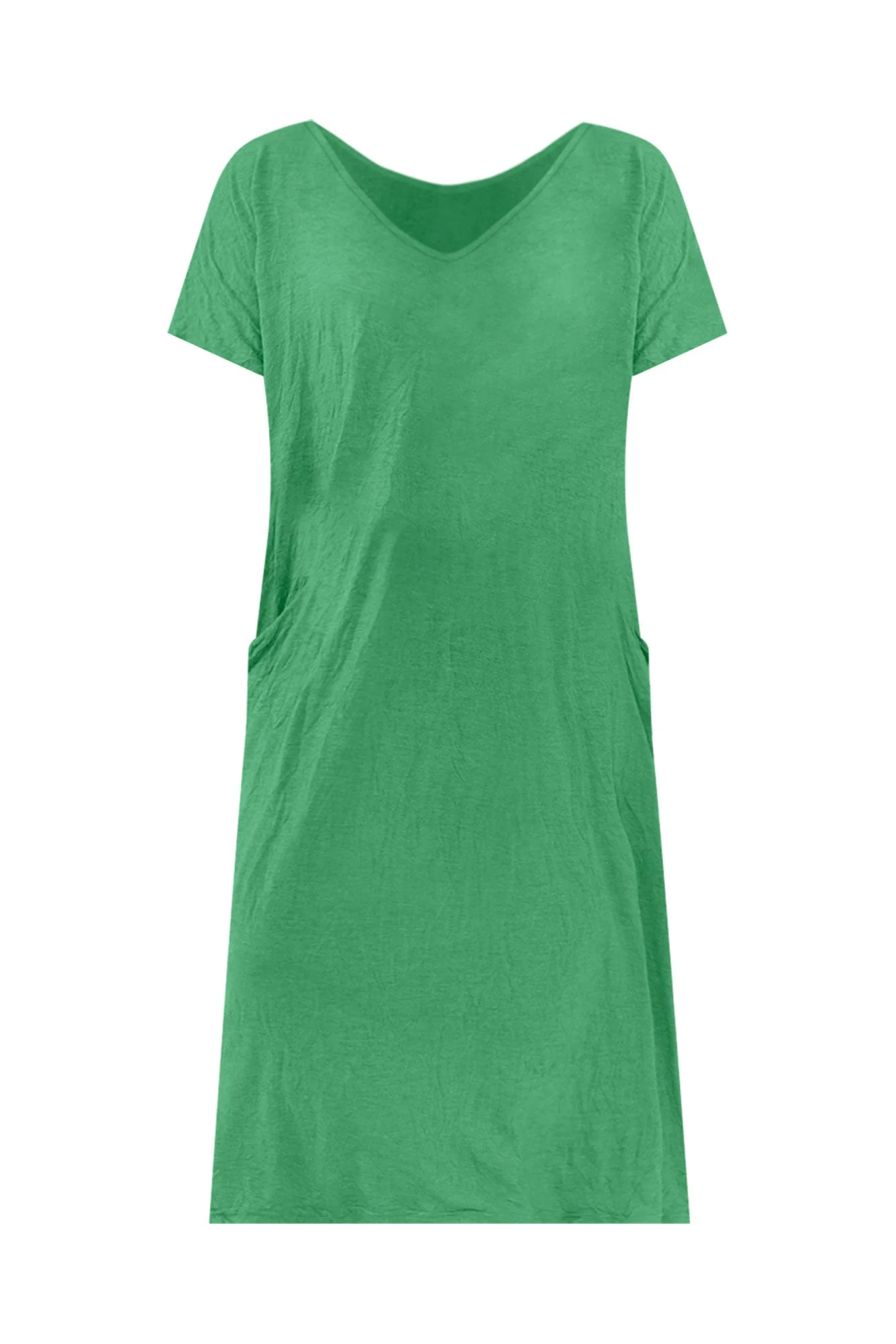 Travel Green Crinkle Cotton Maxi Dress