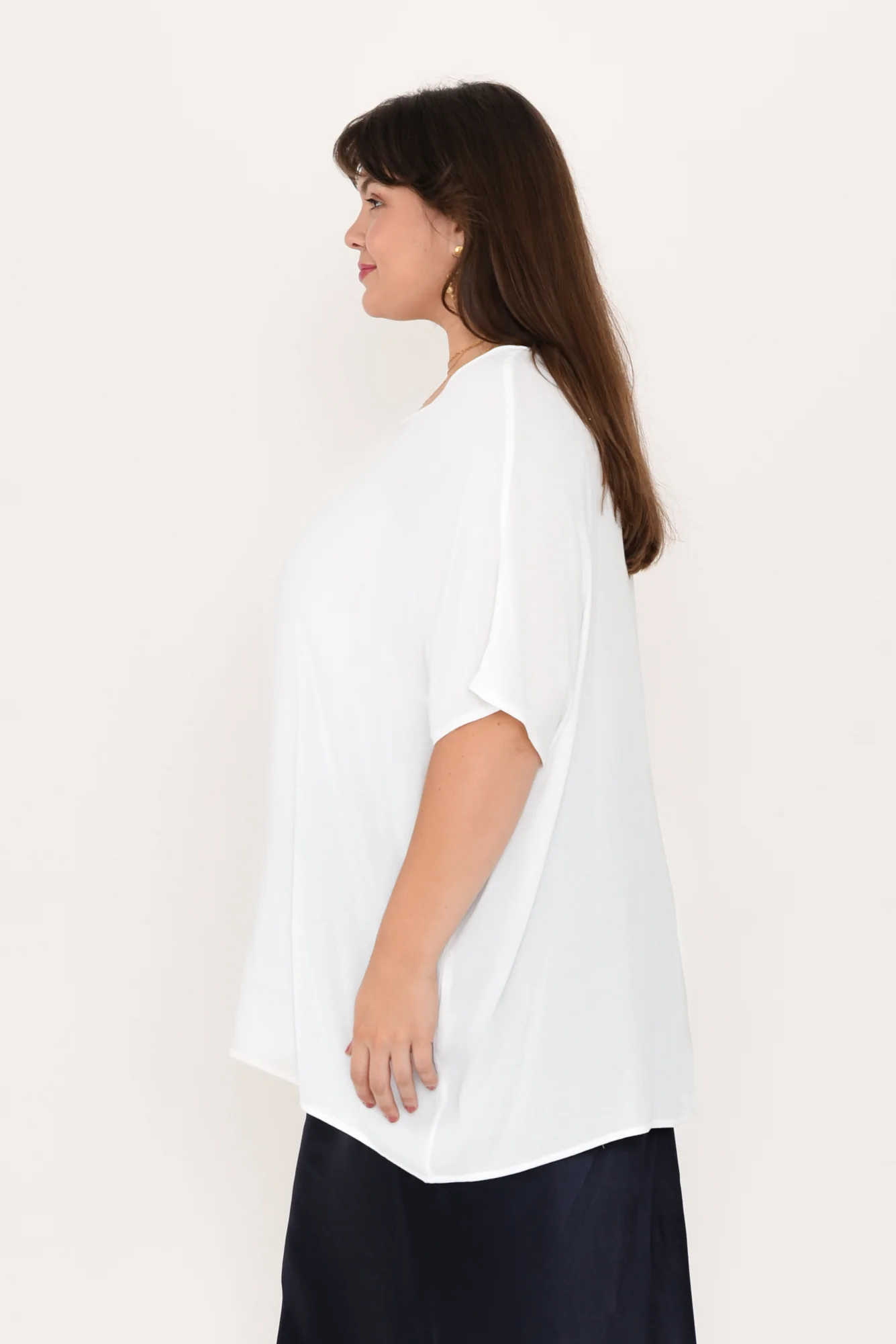 Mali White Drape Top