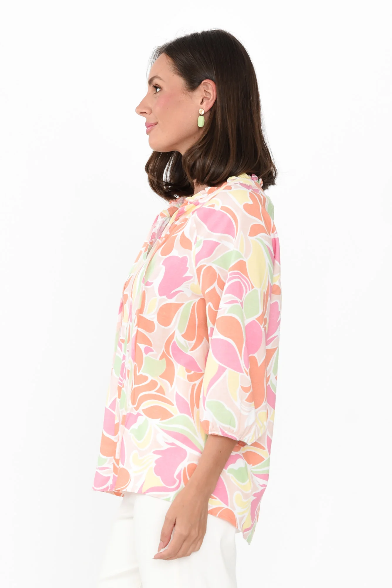 Daniella Orange Tropical Shirt