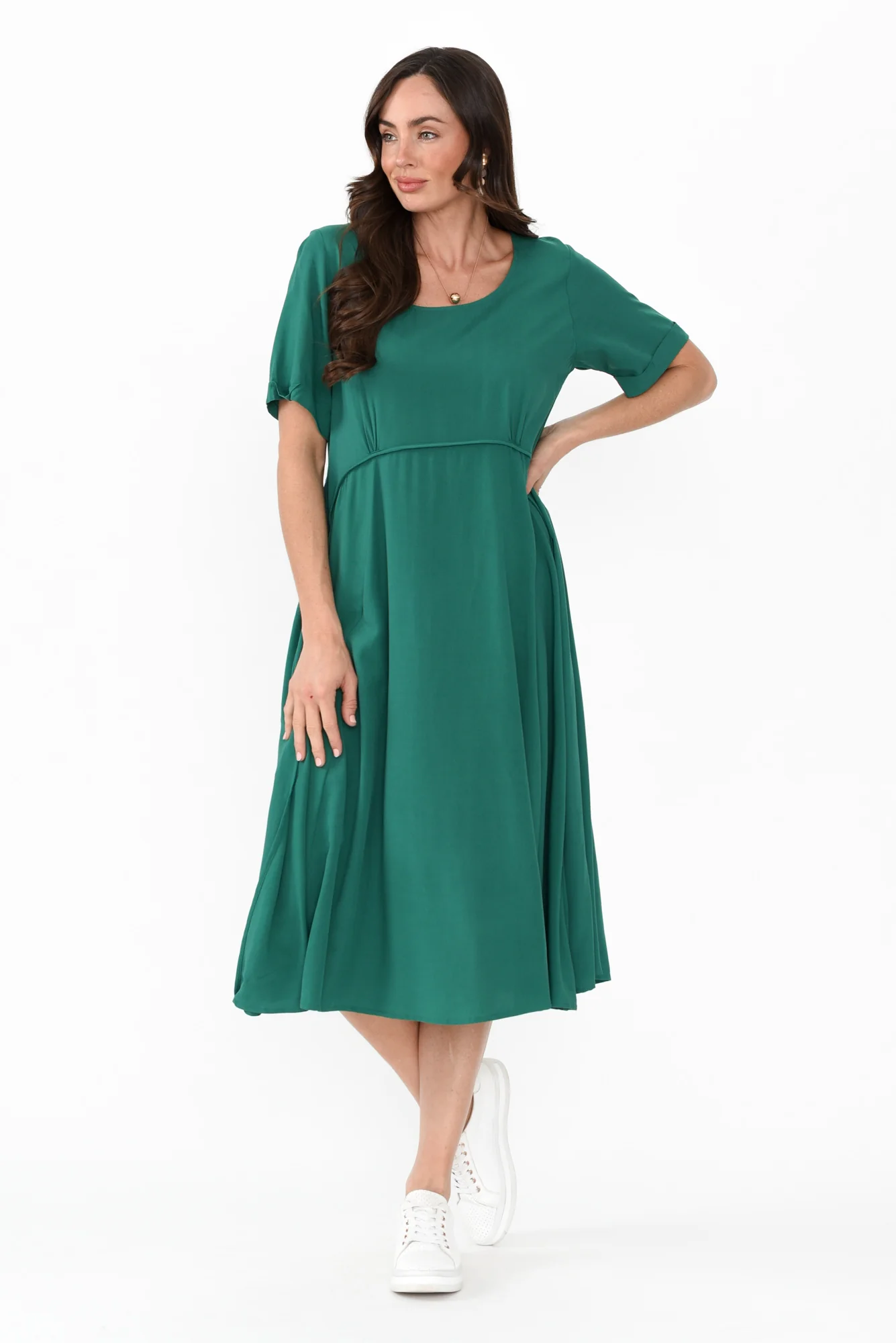 Zaelia Emerald Crescent Dress