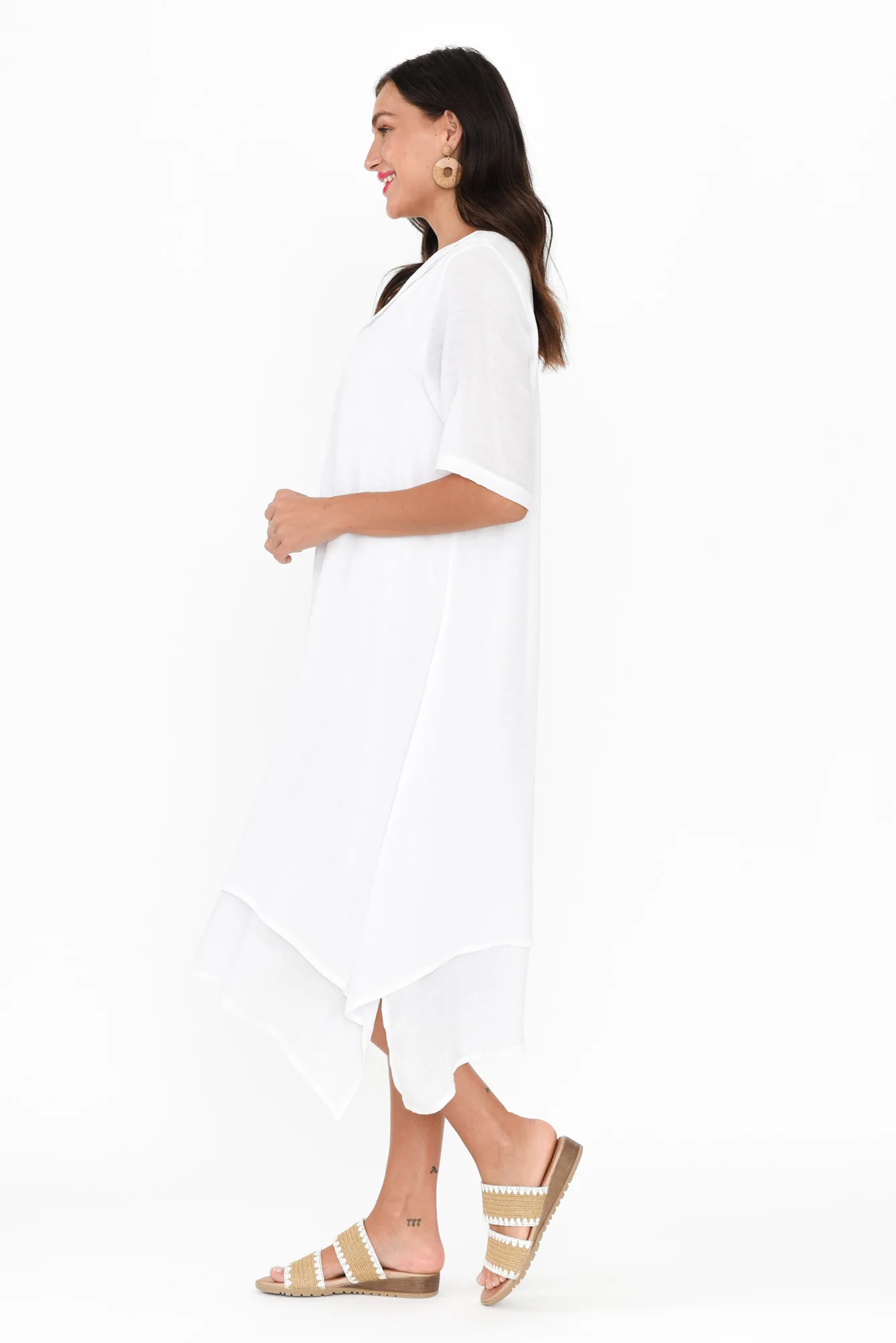 Nala White Layers Dress