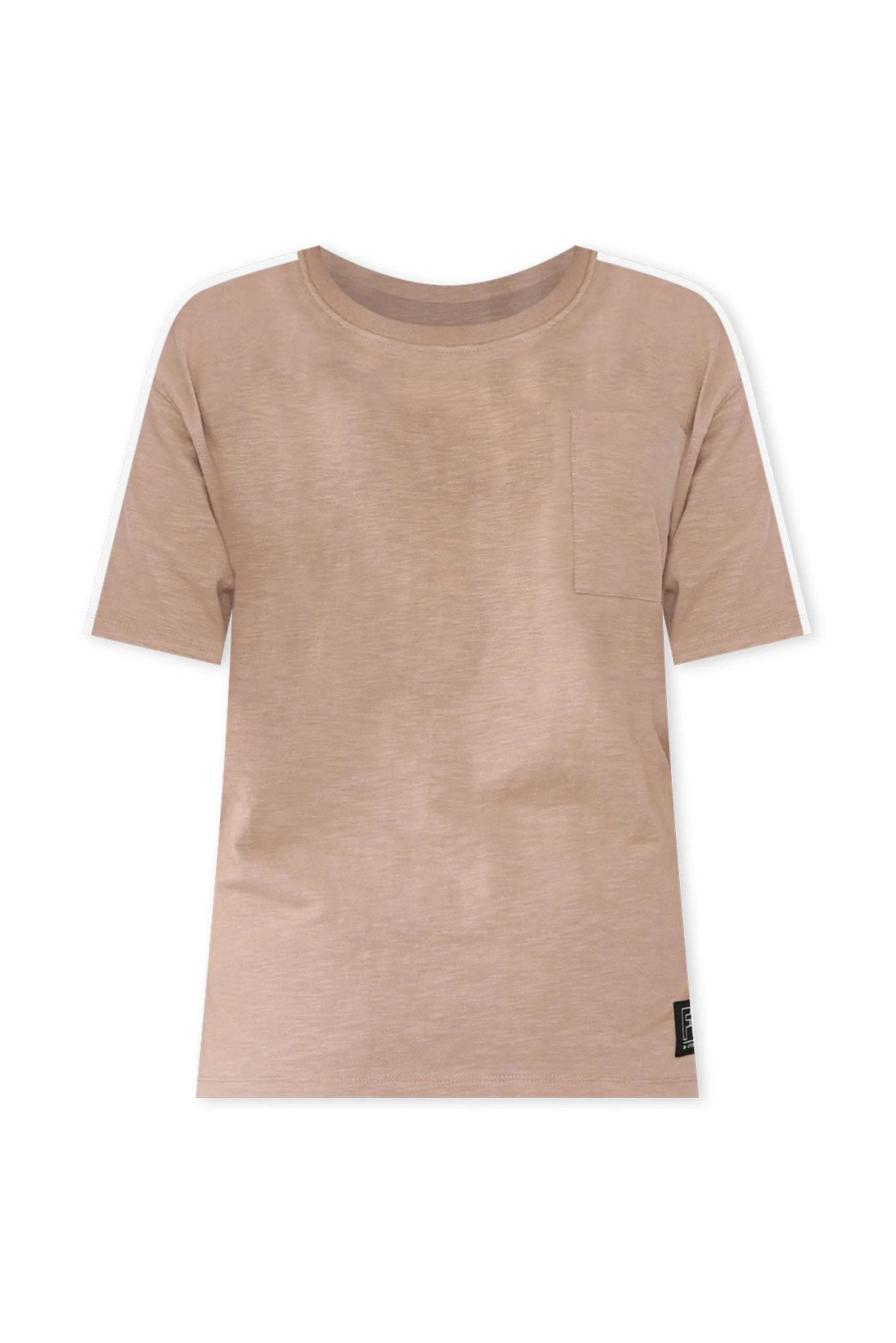 Power Mocha Trim Cotton Tee