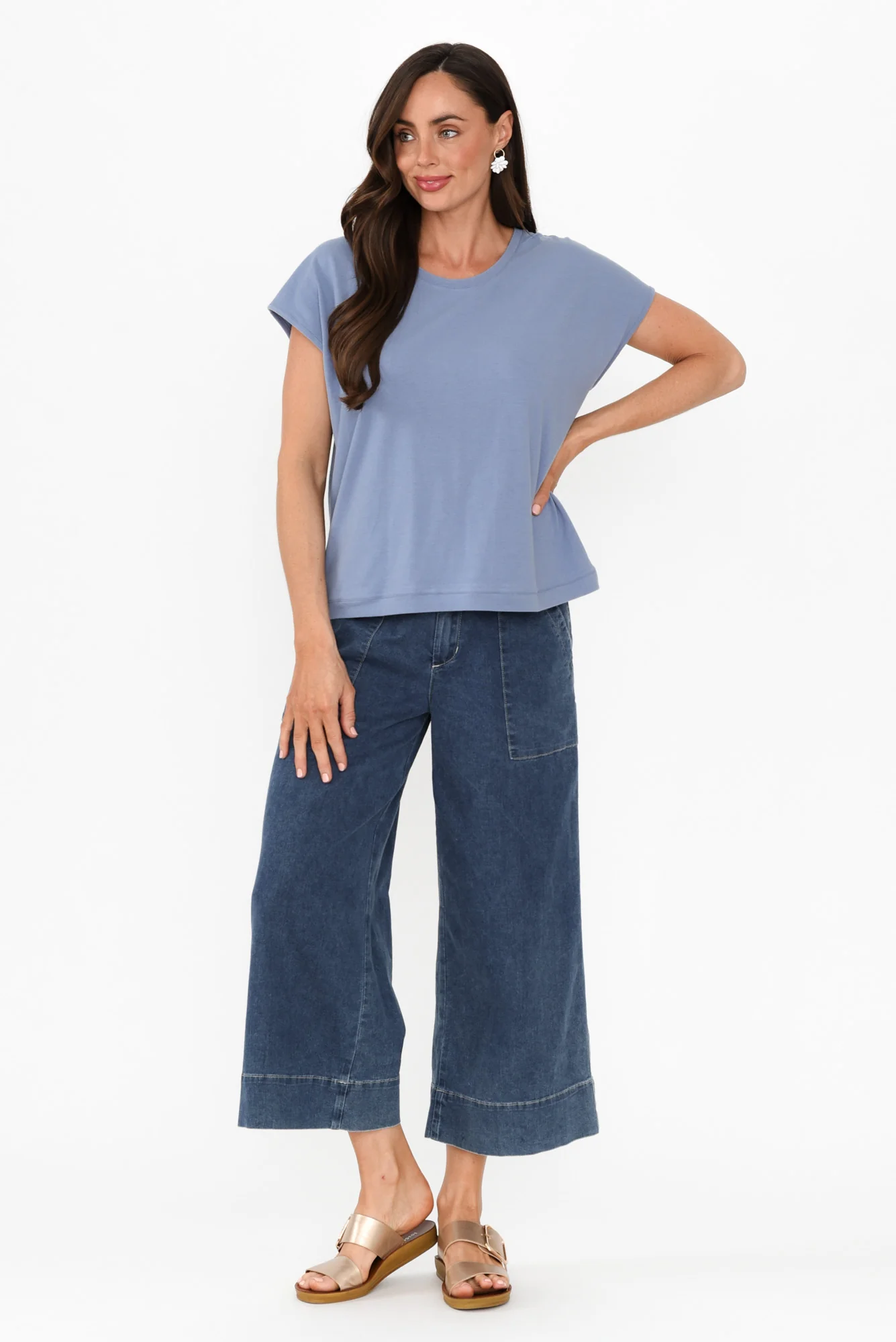 Mystie Steel Cotton Tee