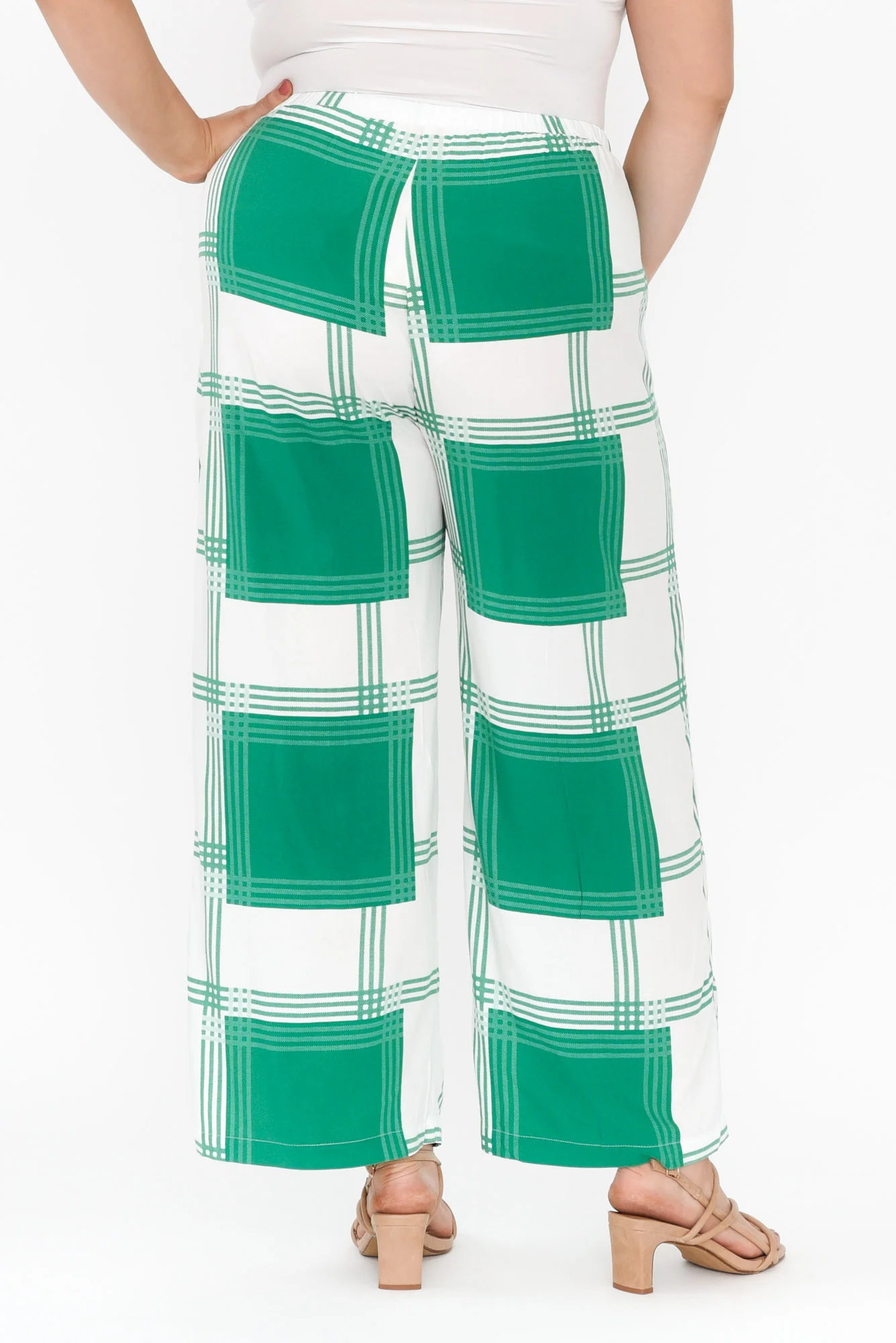 Ola Green Check Pants