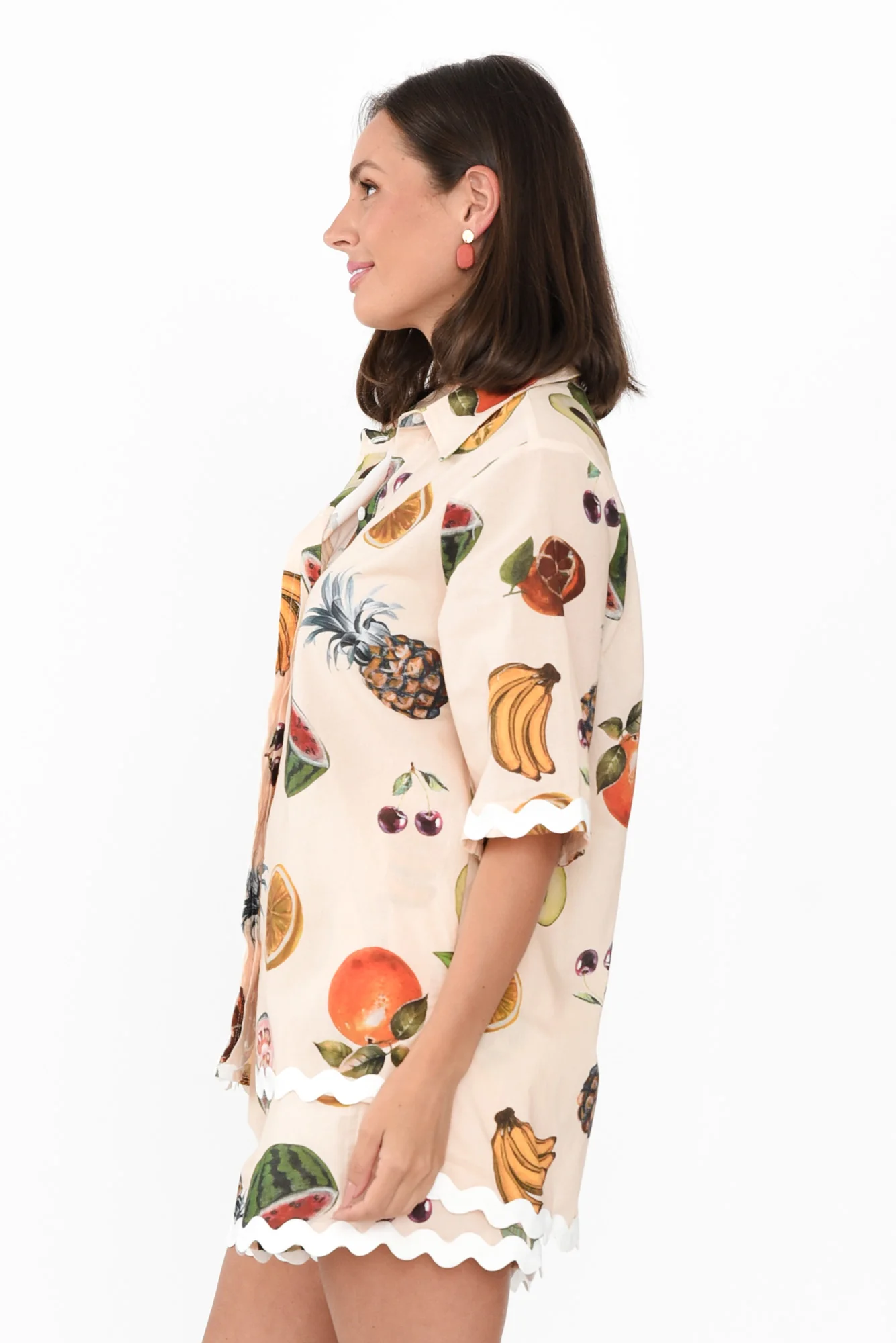 Hera Blush Fruity Linen Cotton Shirt