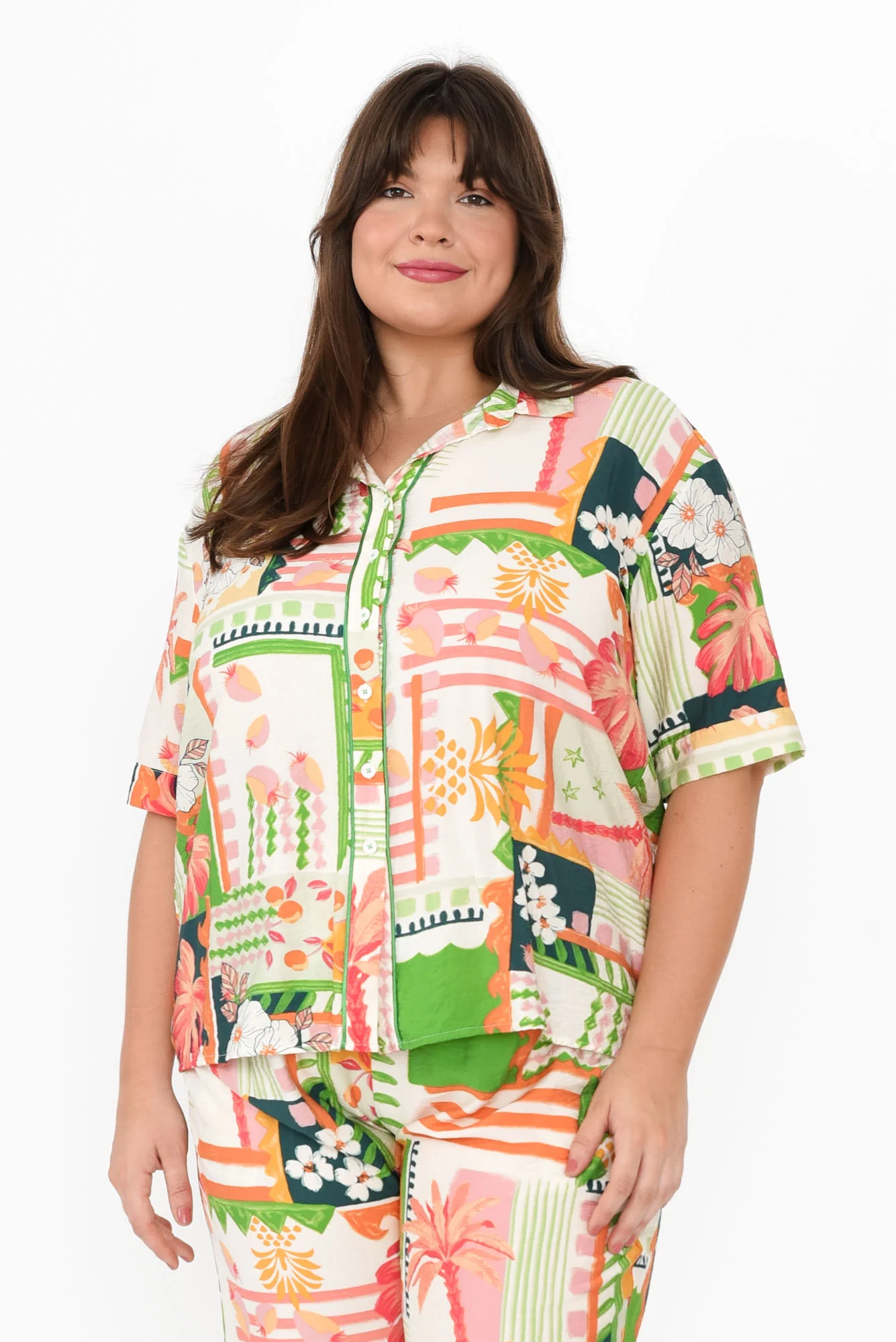 Cancun Green Tropical Shirt