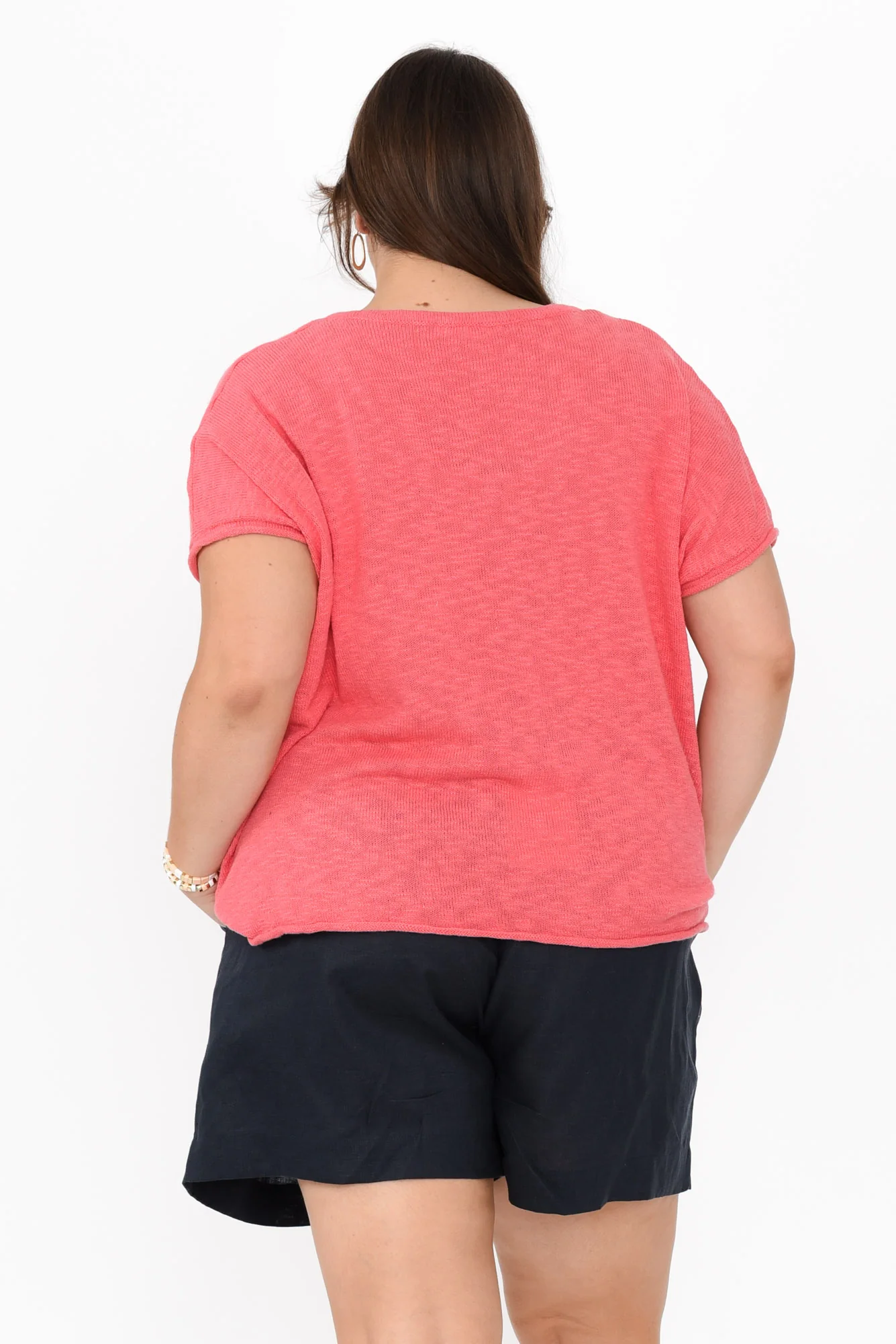 Saxon Pink Oversized Knit Top