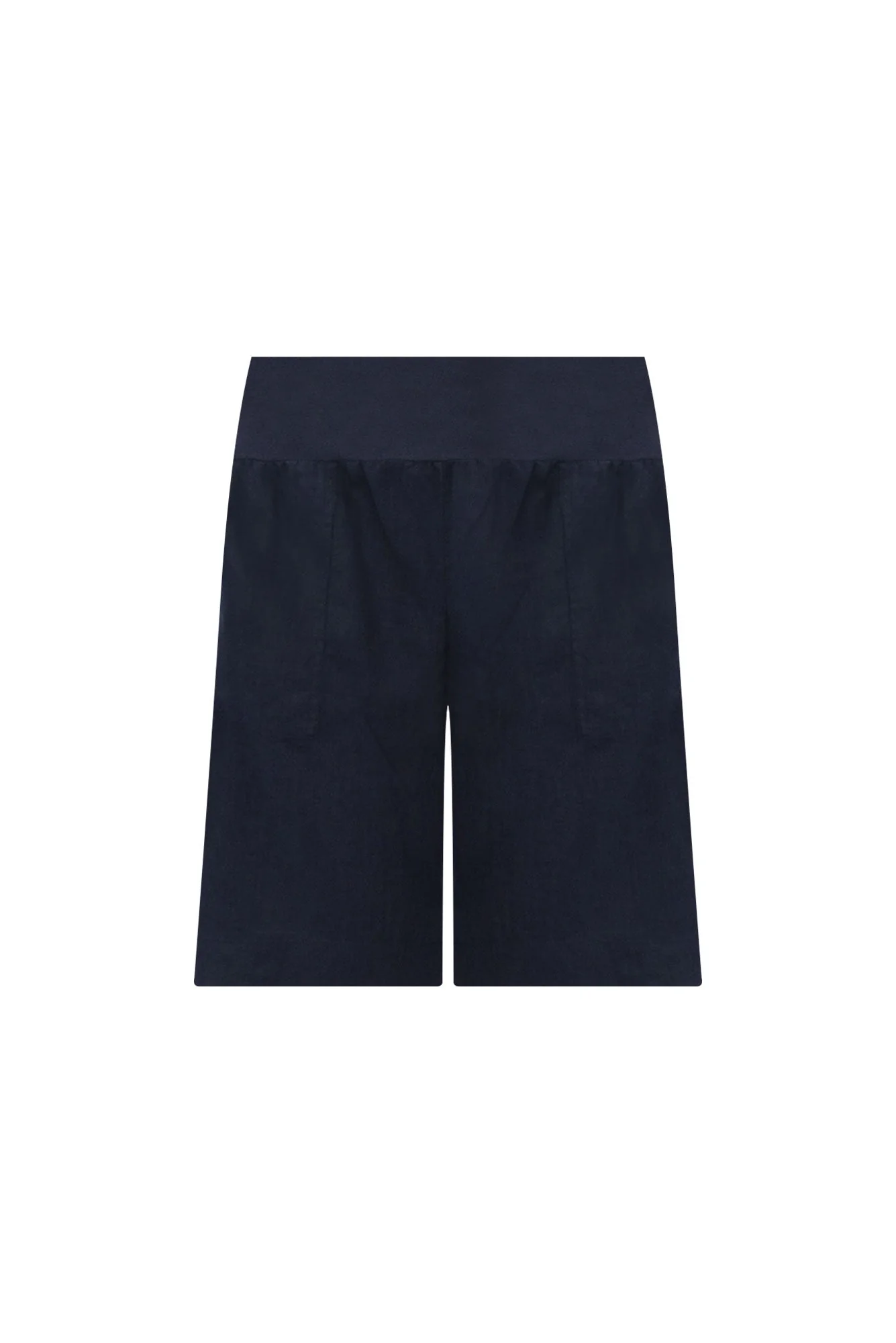 Aster Navy Linen Shorts