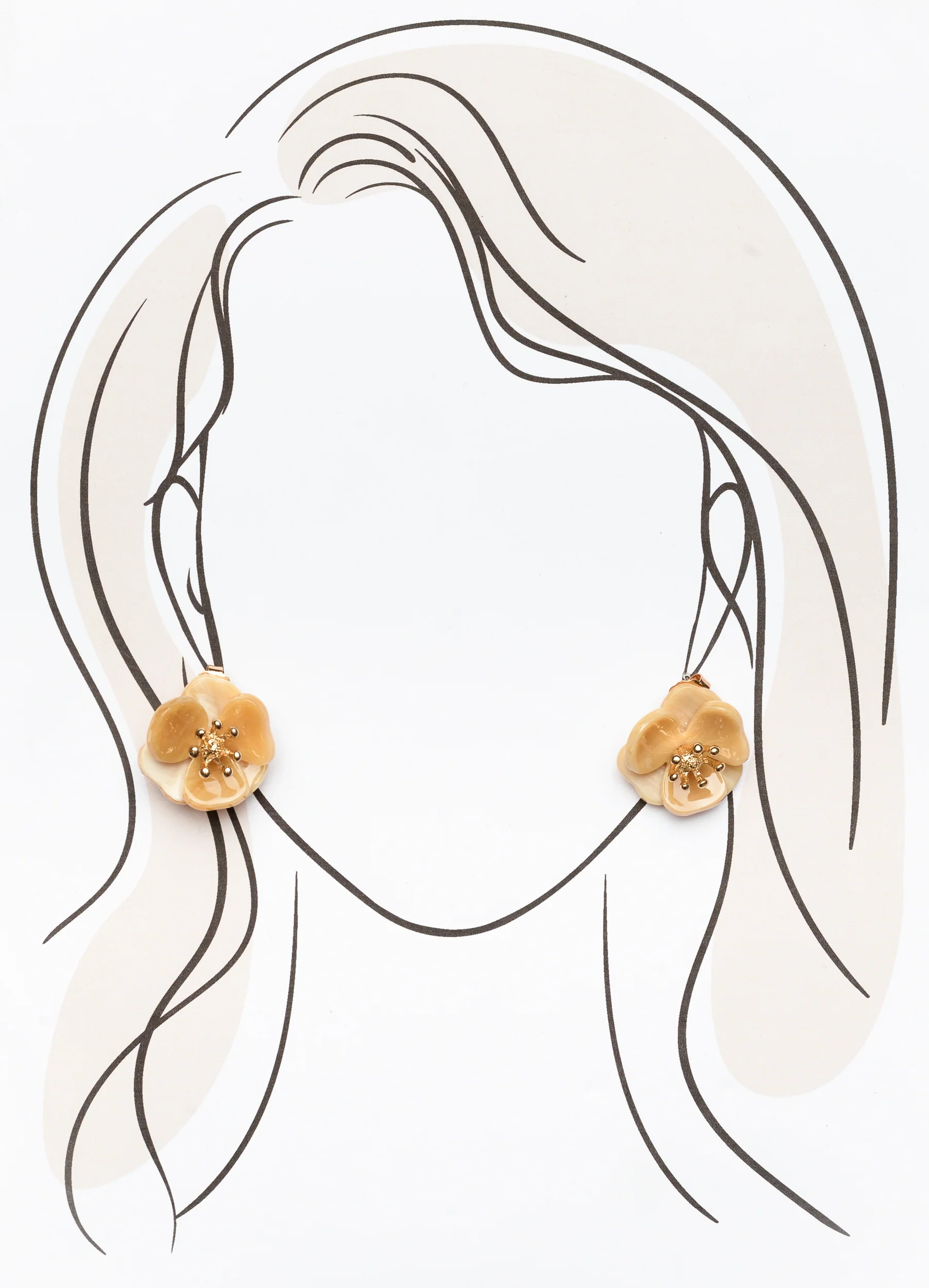 Laura Nude Flower Studs