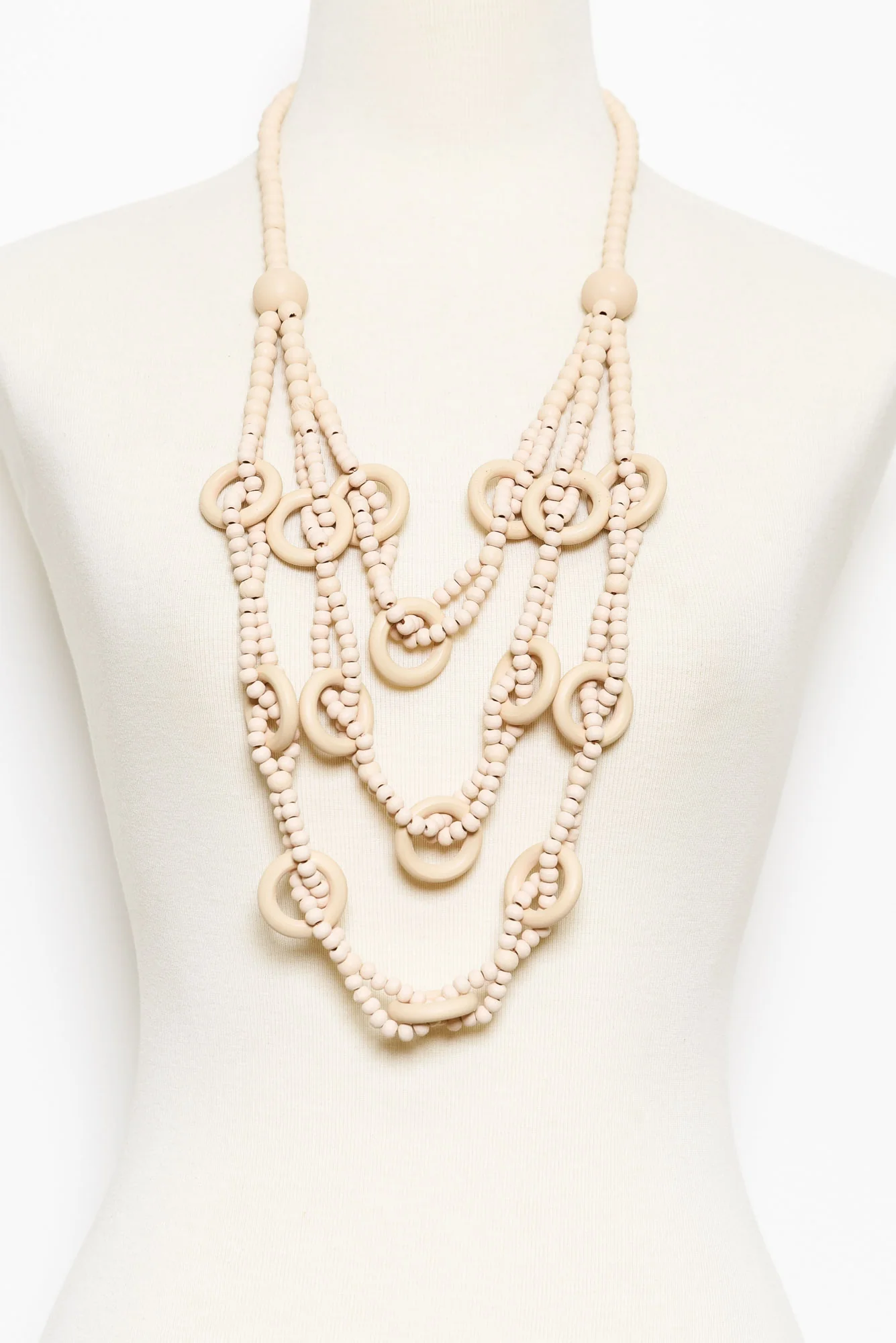 Riina Cream Beaded Necklace