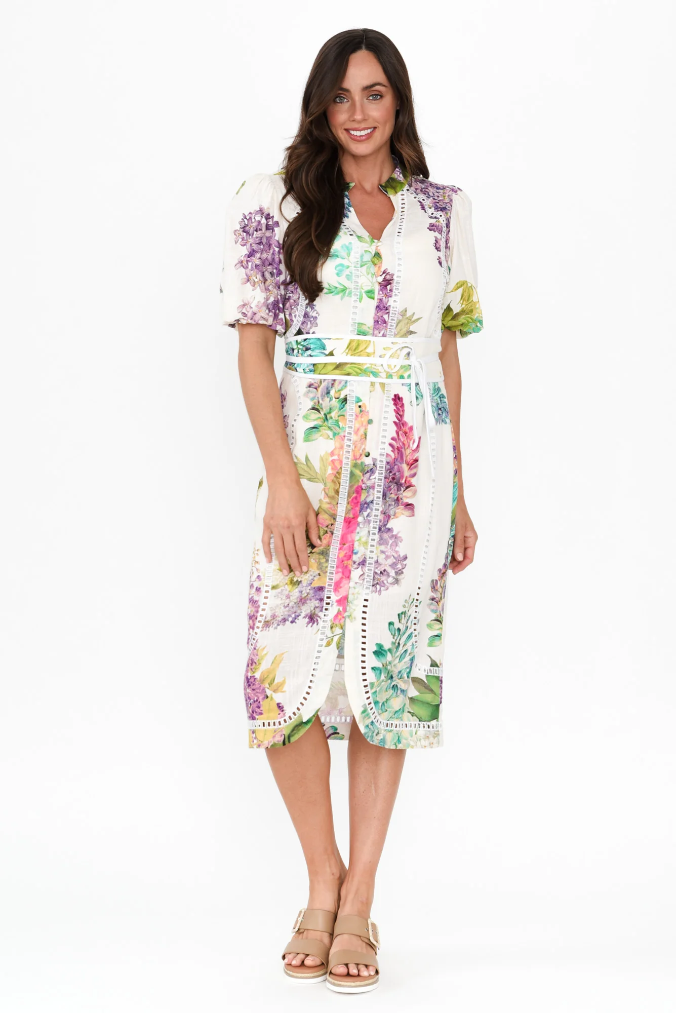 Carlyle Wisteria Alba Linen Blend Dress