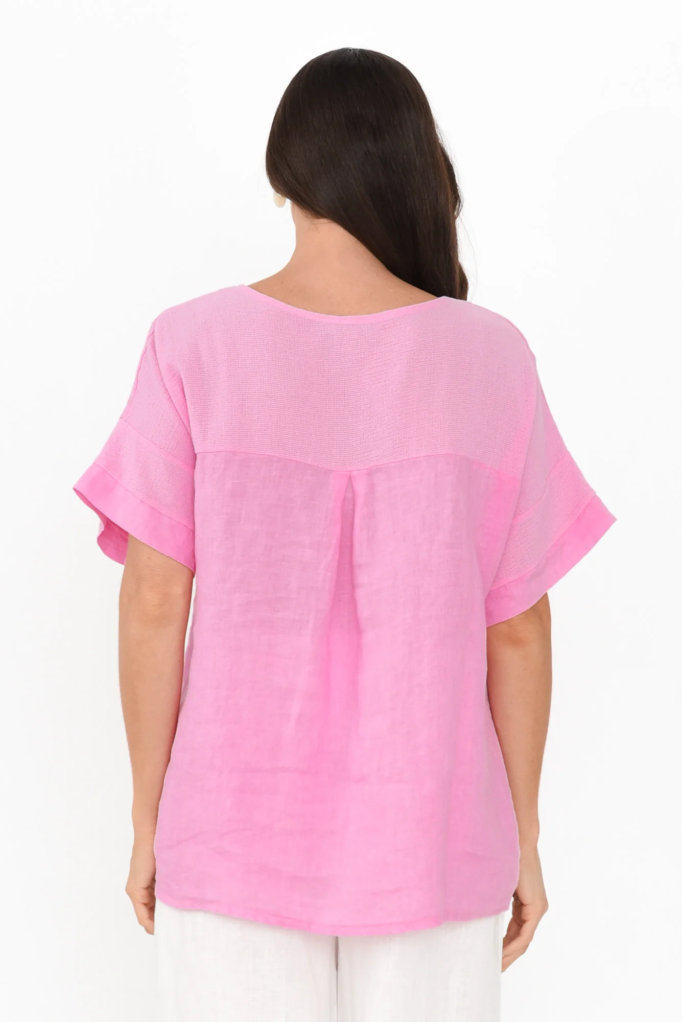 Kaya Pink Linen Top
