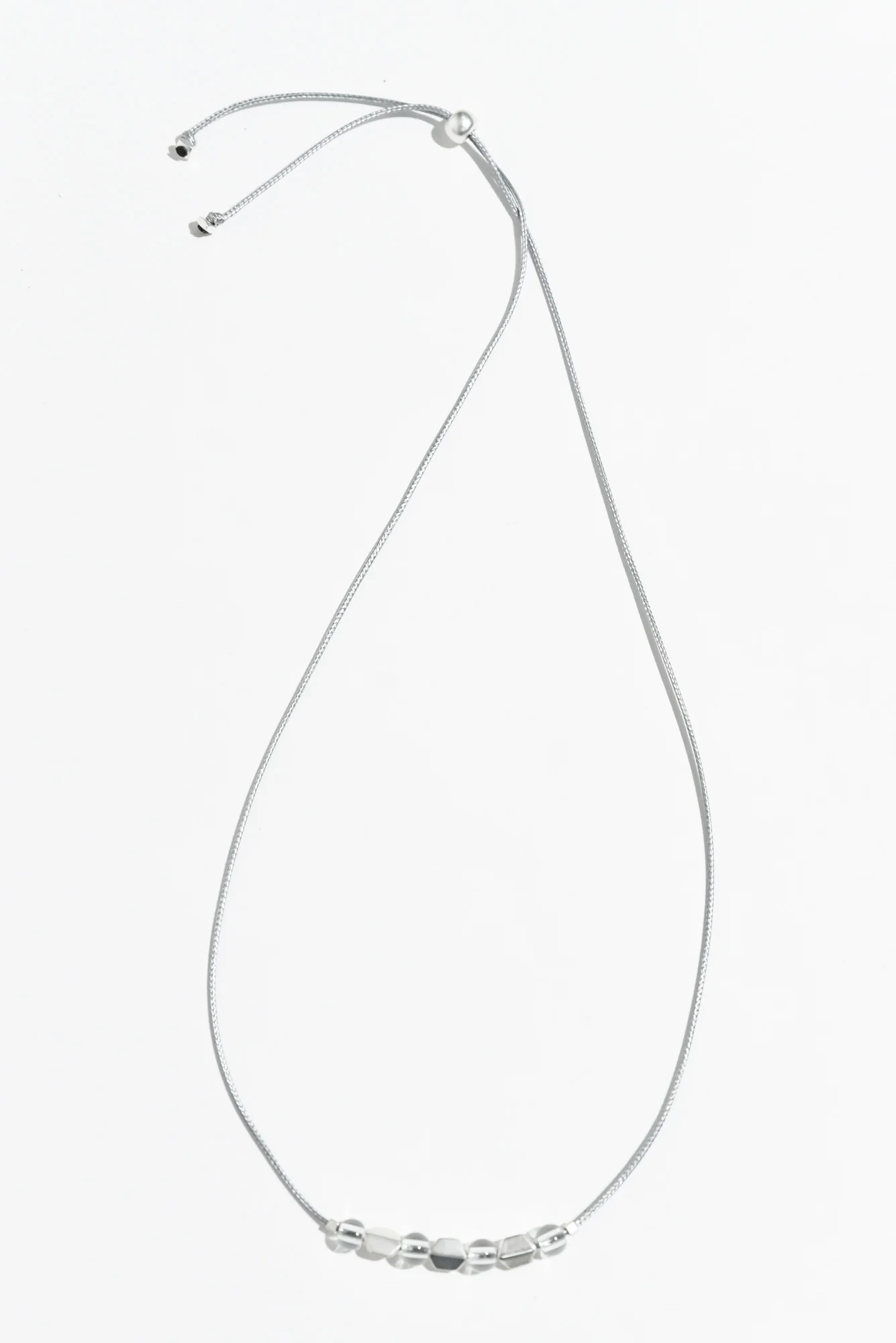 Sunita Silver Beaded Necklace