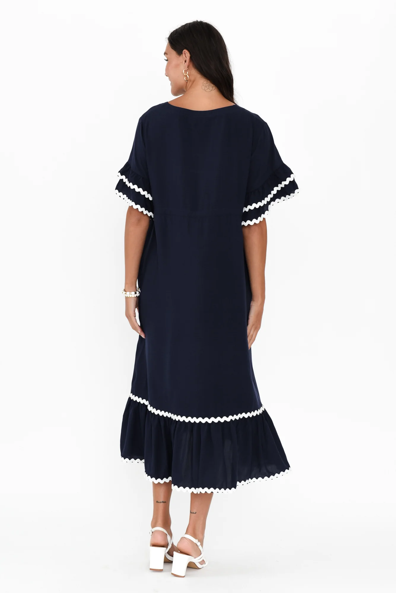Rosemarie Black Frill Dress