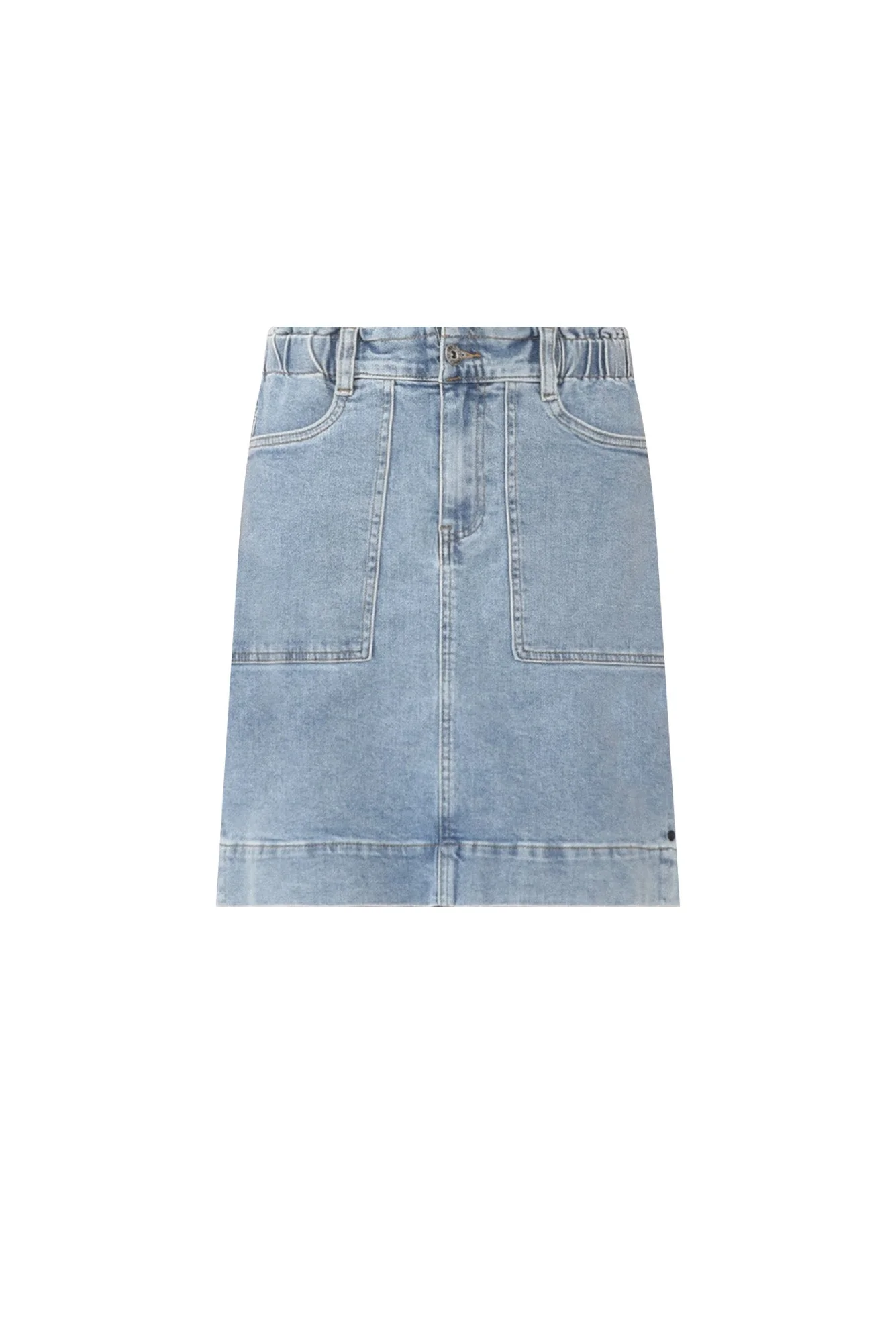 Atlas Blue Denim Stretch Skirt
